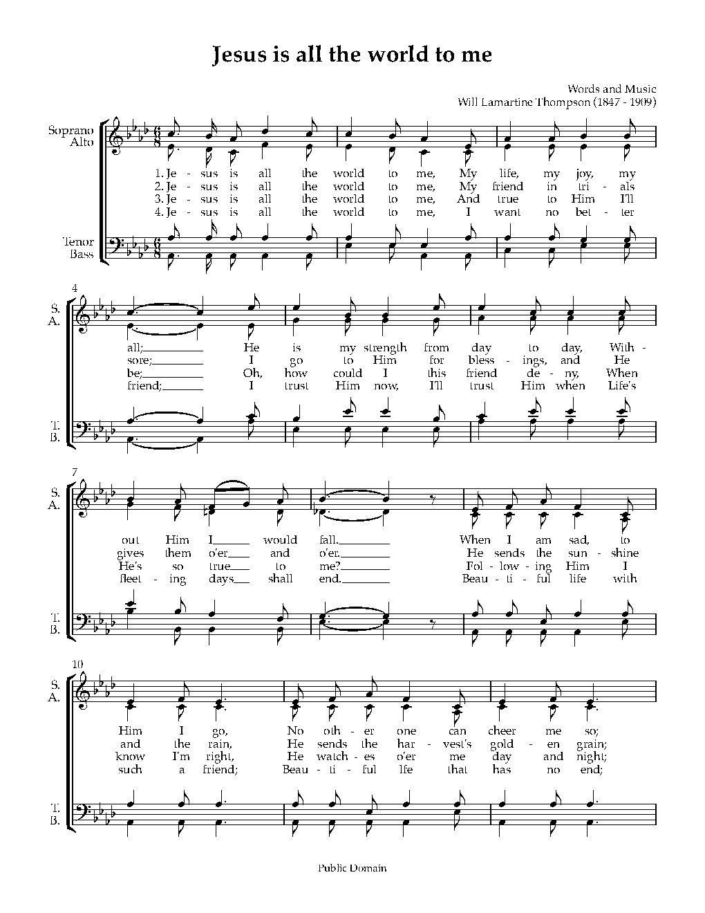 Jesus is all the world to me