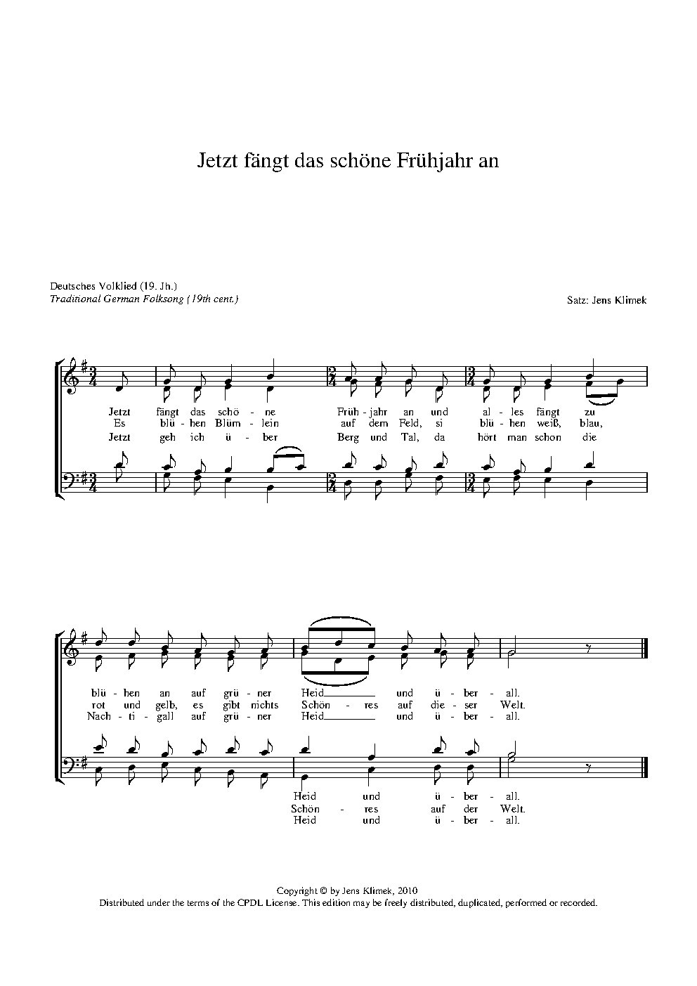 Jetzt fängt das schöne Frühjahr an