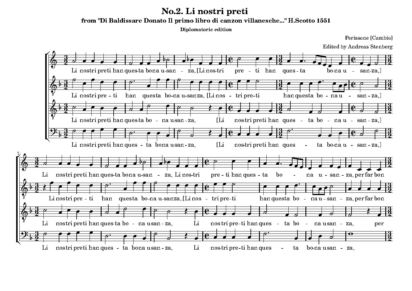 Li nostri preti han questa bona usanza