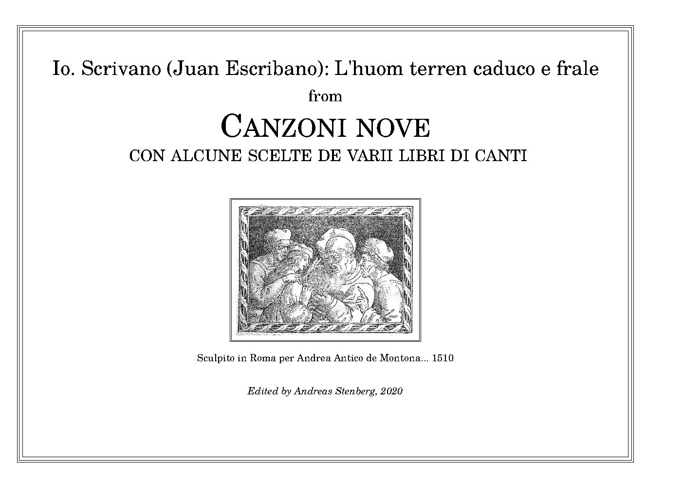 L'huom terren caduco e frale