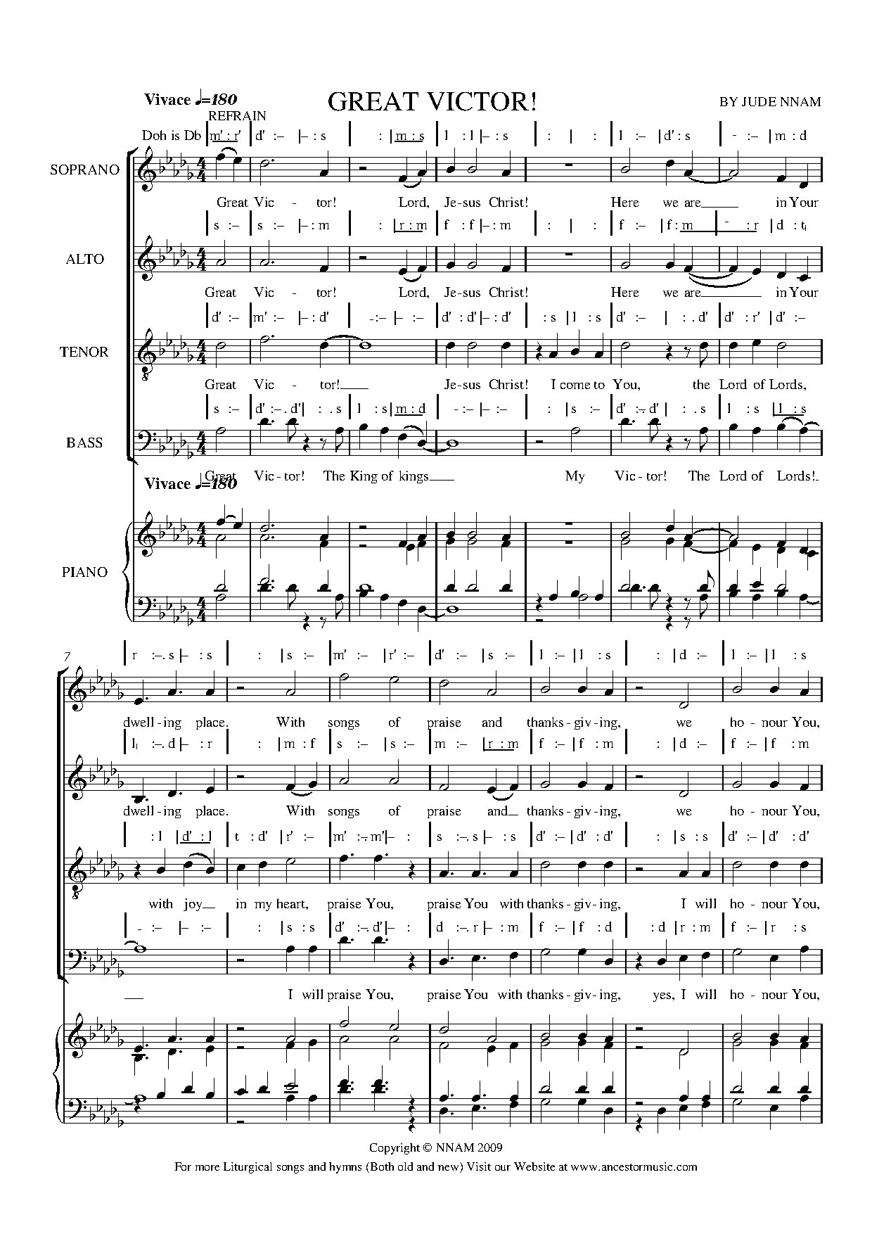 Great Victor (easter) - Download Choir Script PDF