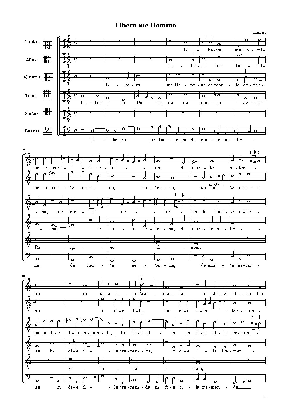 Libera me Domine - Choir Script PDF Thumbnail