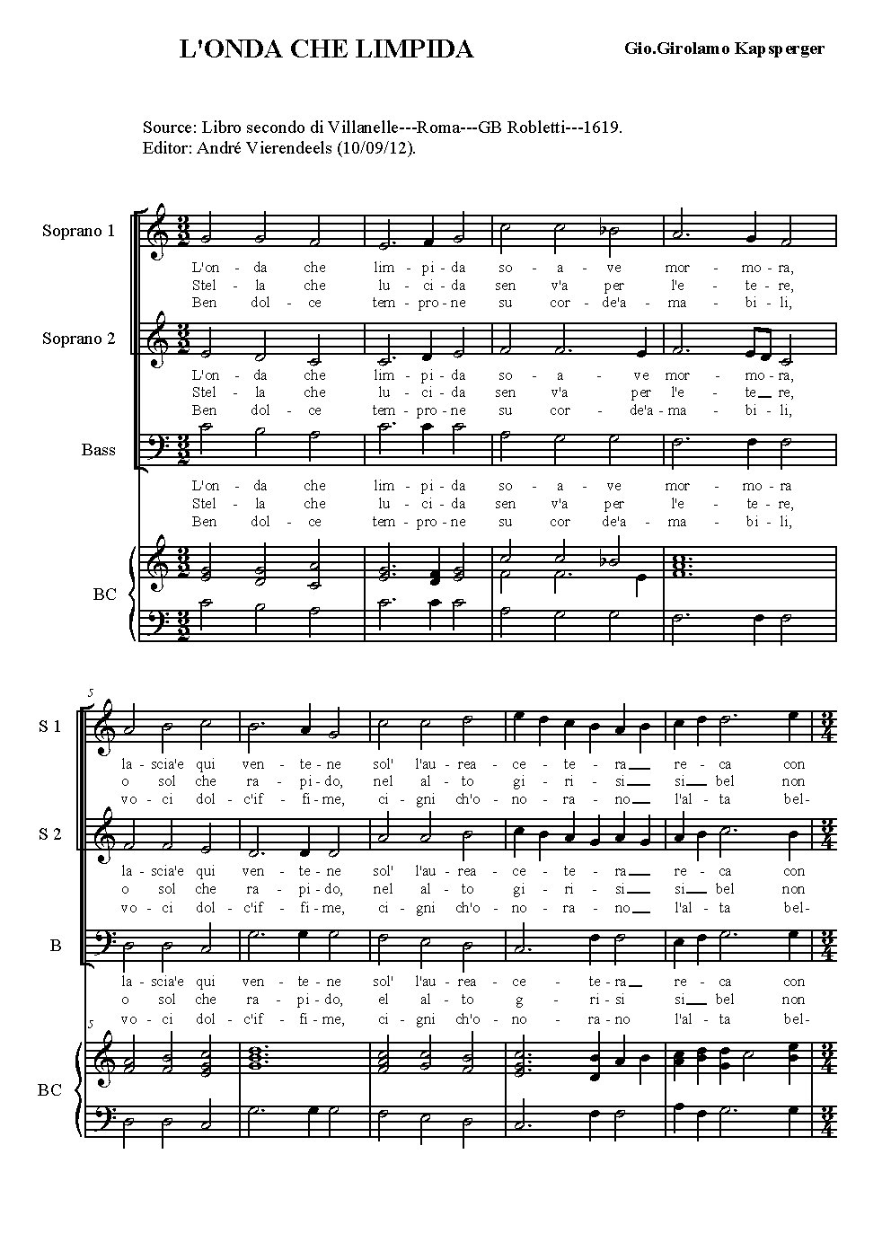 L'onda que limpida - Choir Script PDF Thumbnail