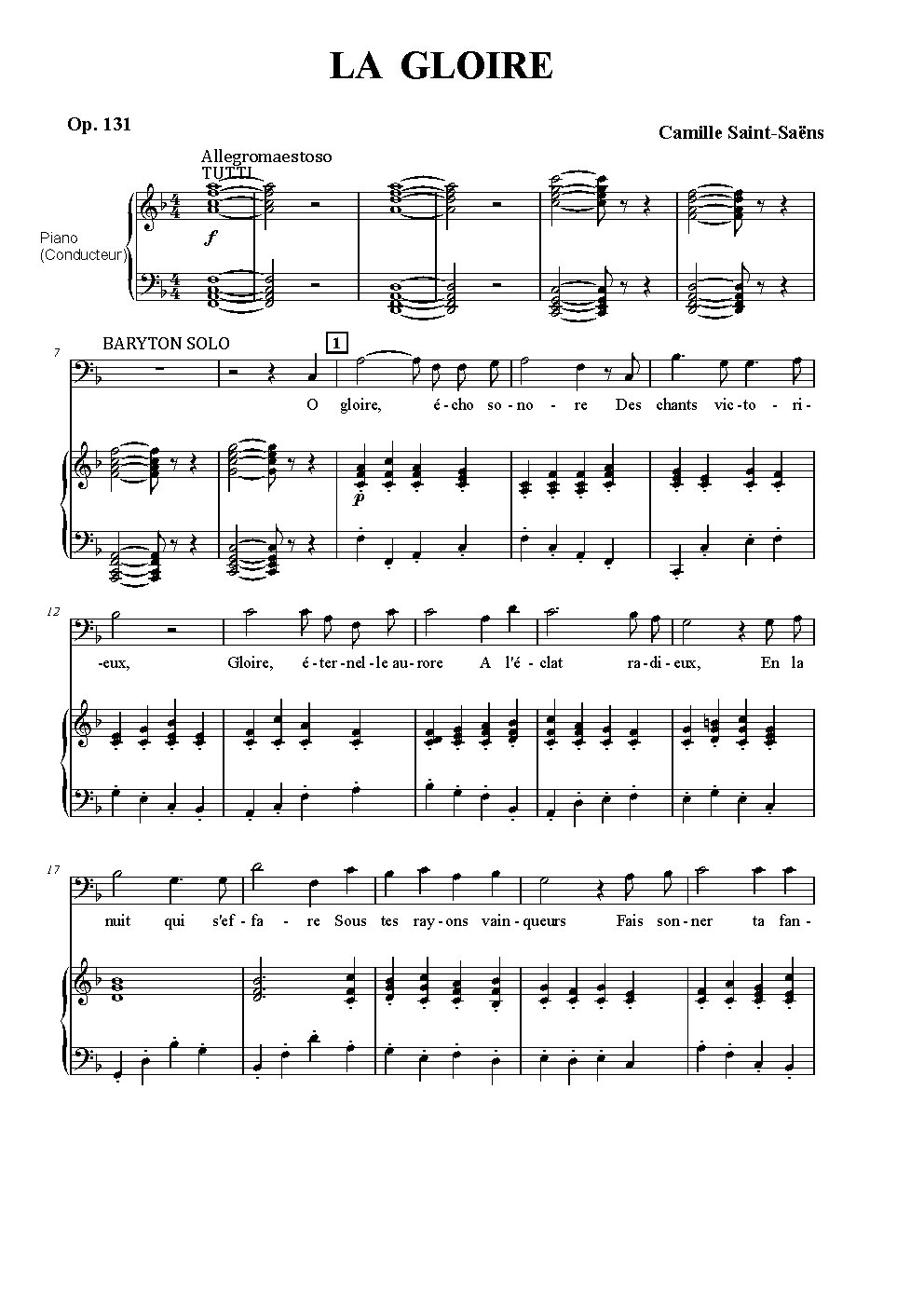 La Gloire, Op. 131