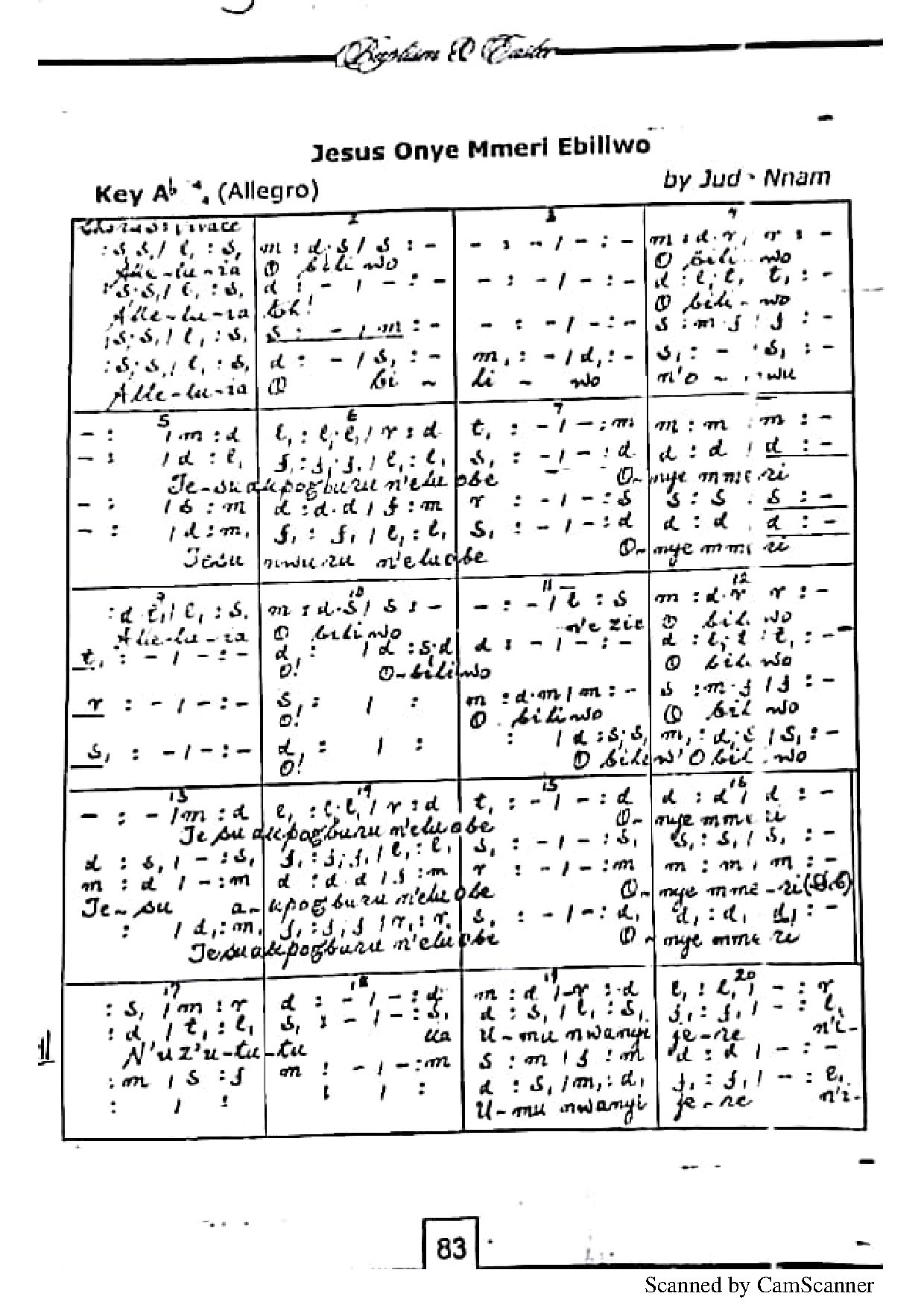 Obiliwo - Download Choir Script PDF