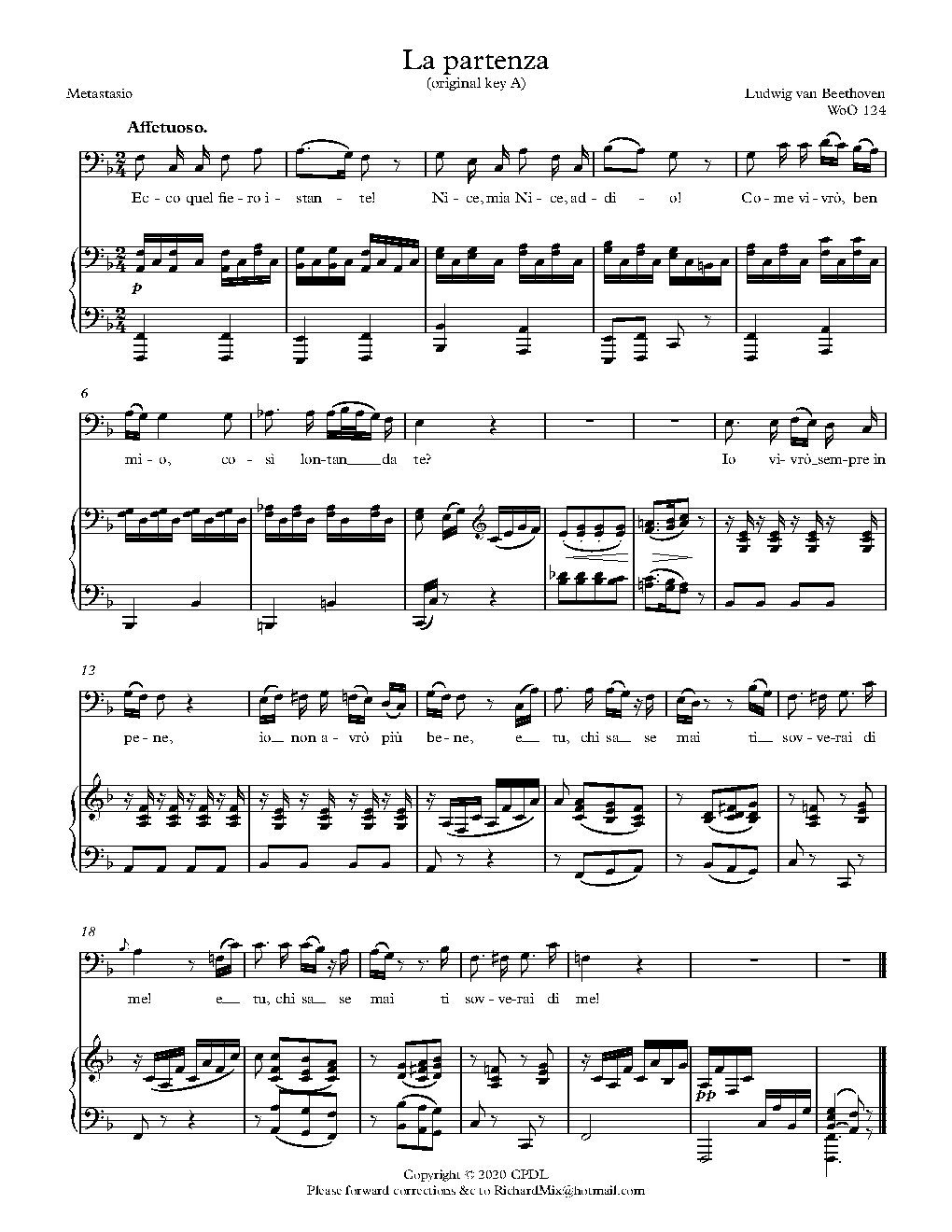 La Partenza, WoO 124 (Ludwig van Beethoven)