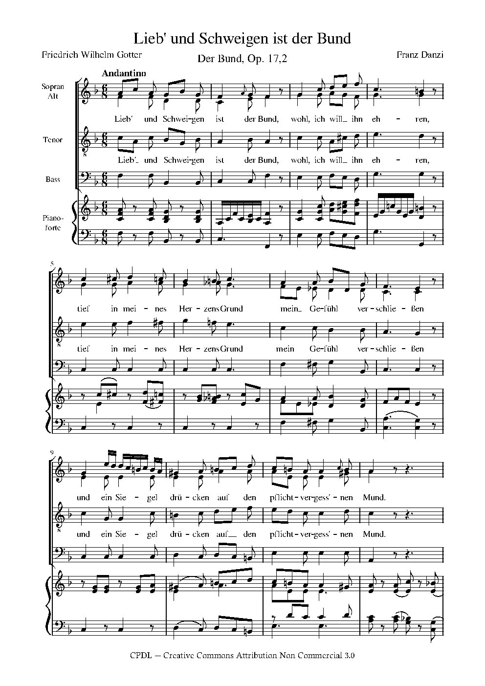 Lieb' und Schweigen ist der Bund, Op.17,2