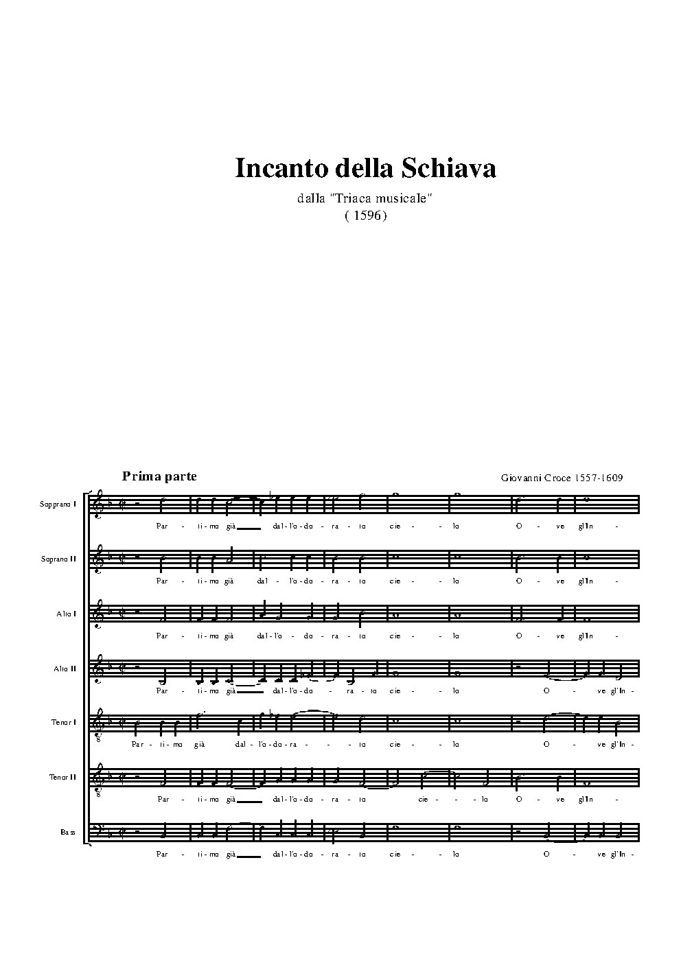 Incanto della Schiava (from 'Triaca musicale')