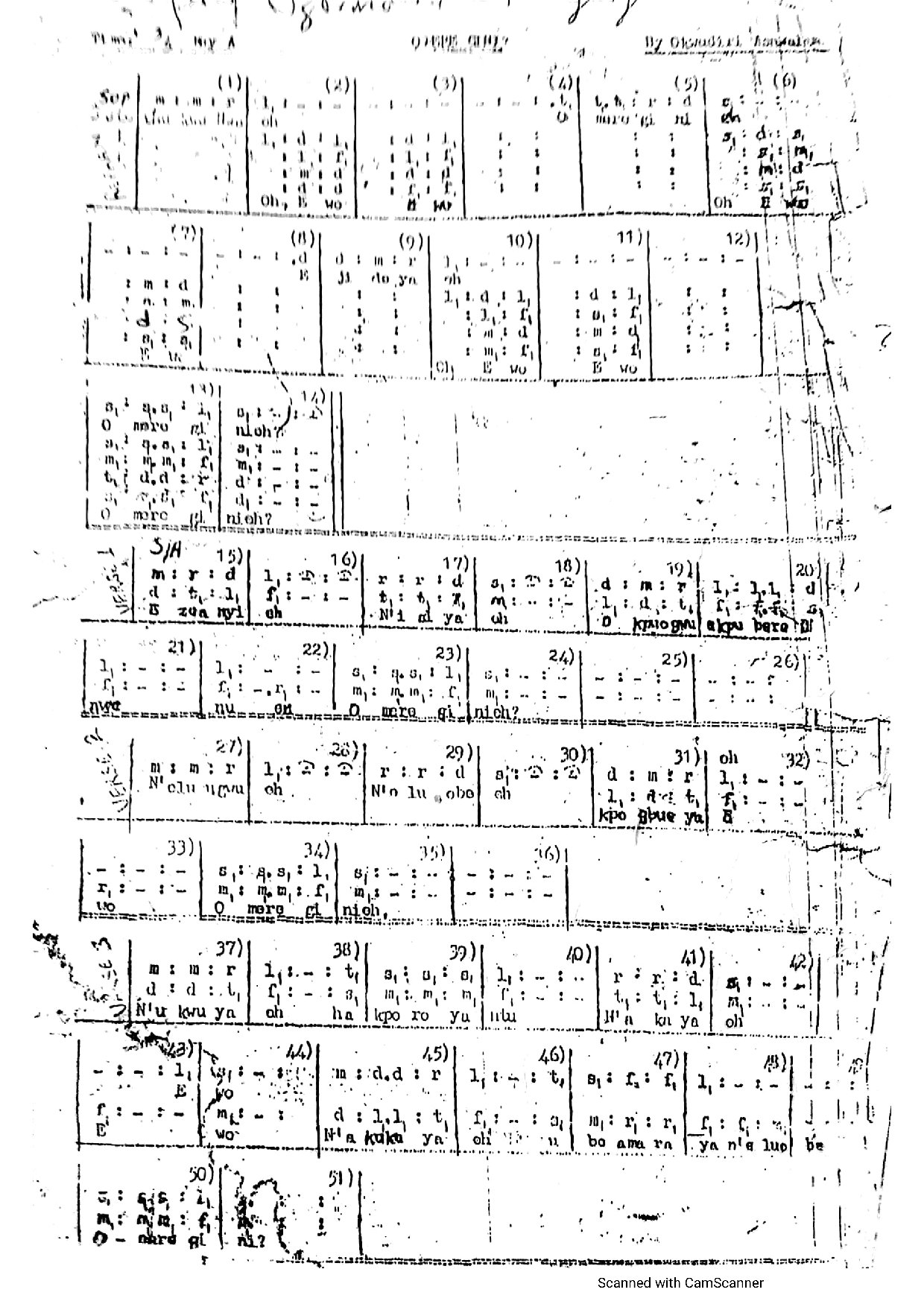 O Mere Gini - Download Choir Script PDF