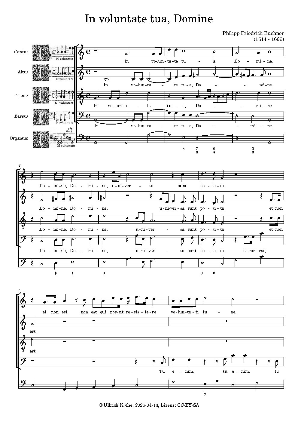 In voluntate tua, Domine