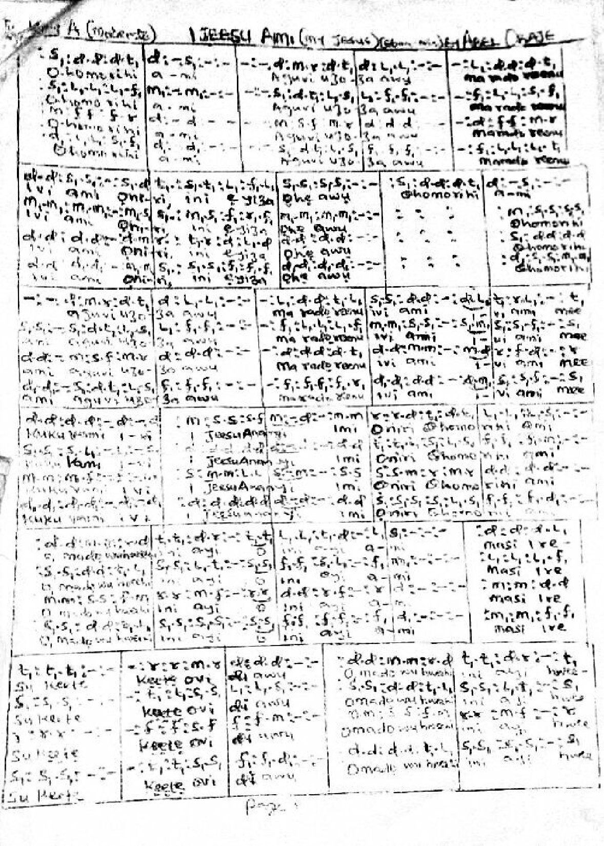 Ijesu Ami - Download Choir Script PDF