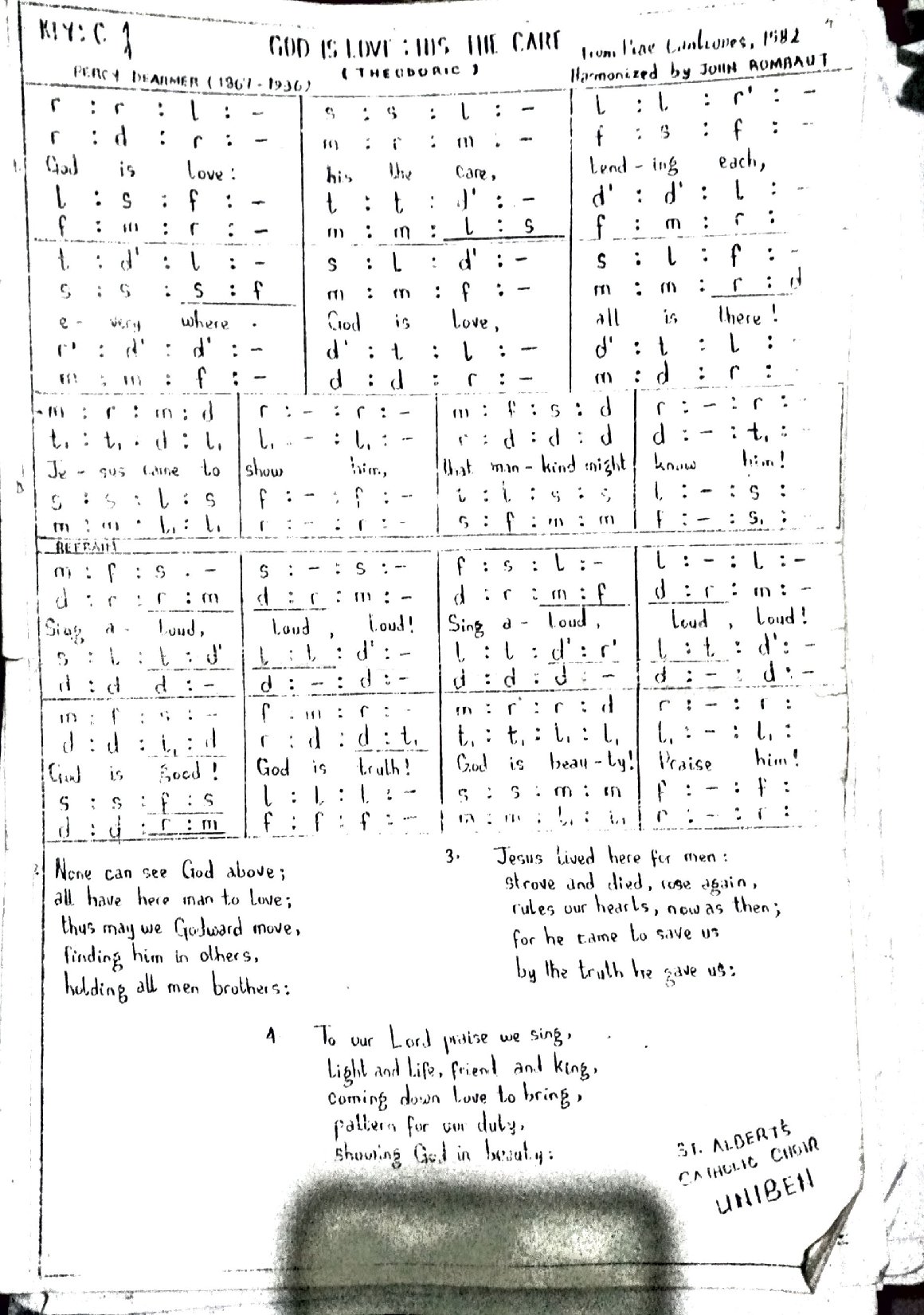 God Is Love - Download Choir Script PDF
