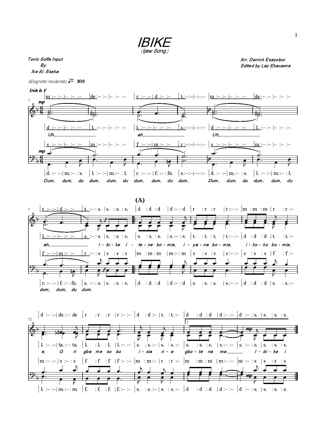 Ibike - Download Choir Script PDF