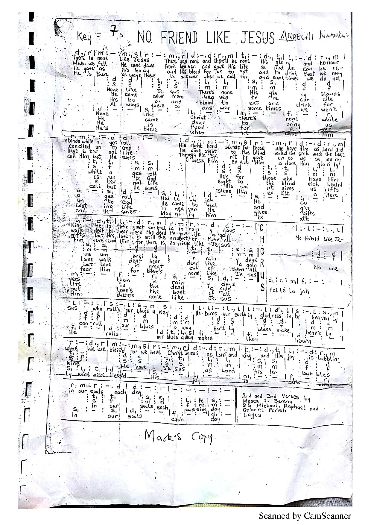 No Friend Like Jesus - Download Choir Script PDF