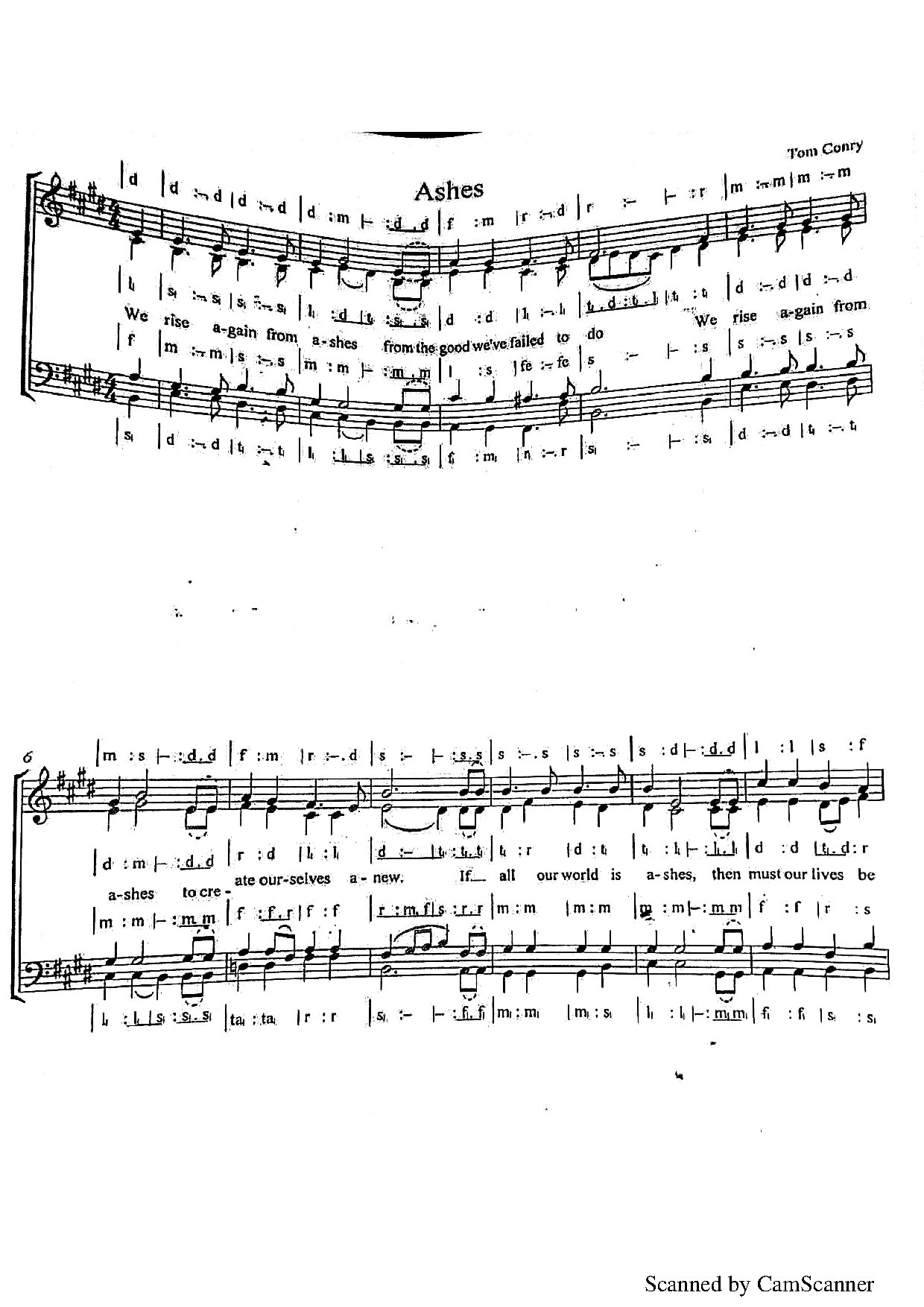 Ashes - Download Choir Script PDF