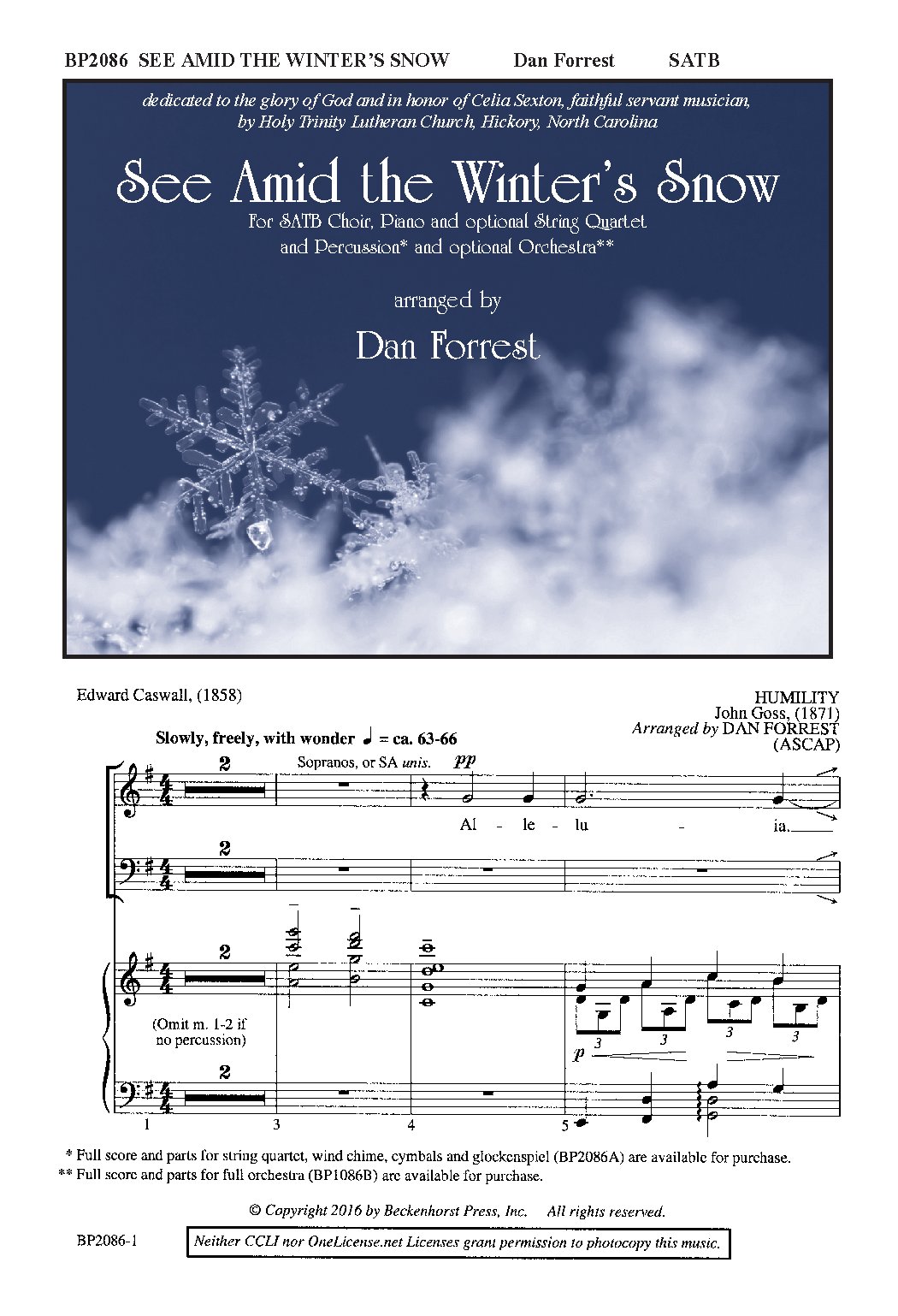 See Amid The Winter S Snow - Dan Forrest - Download Choir Script PDF