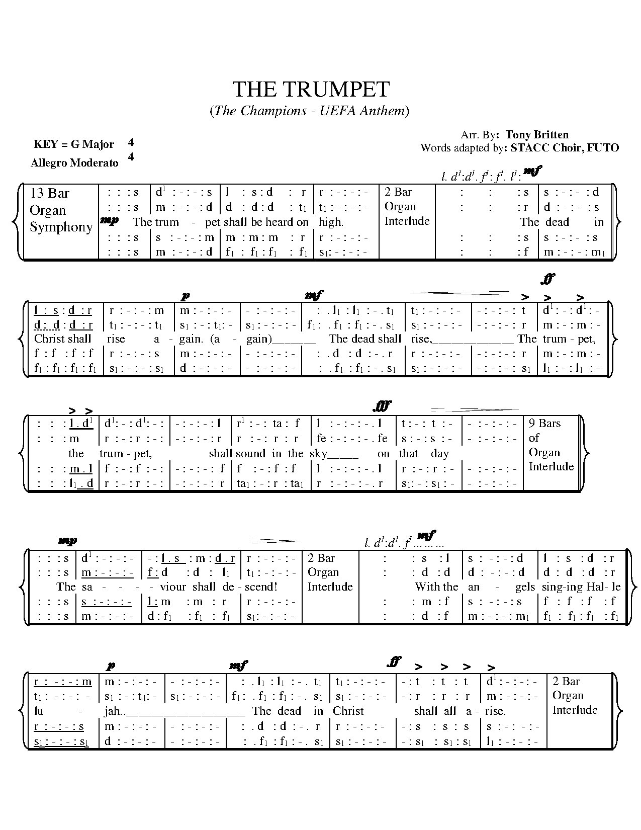 The Trumpet - Download Choir Script PDF