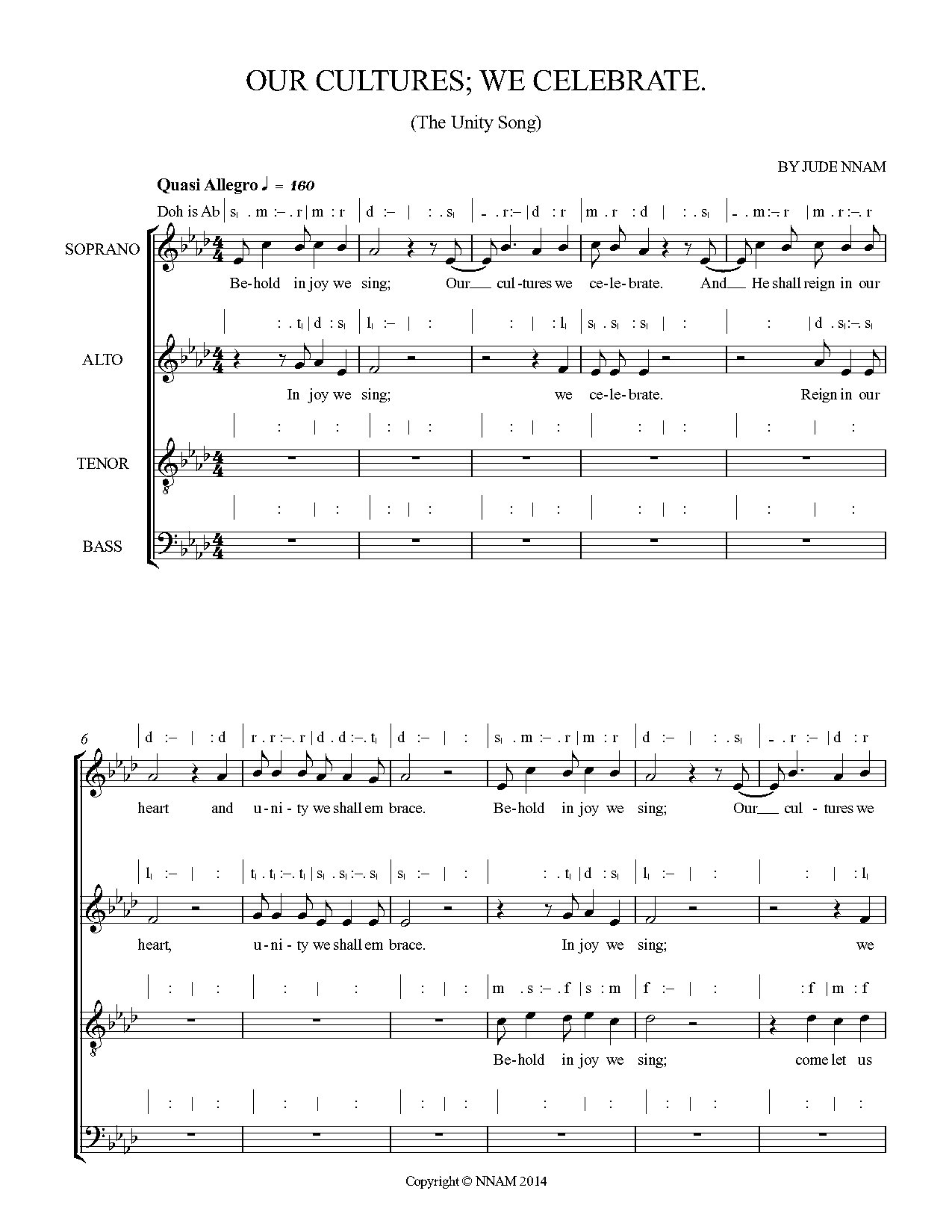 (Gen) Our Culture We Celebrate - Download Choir Script PDF