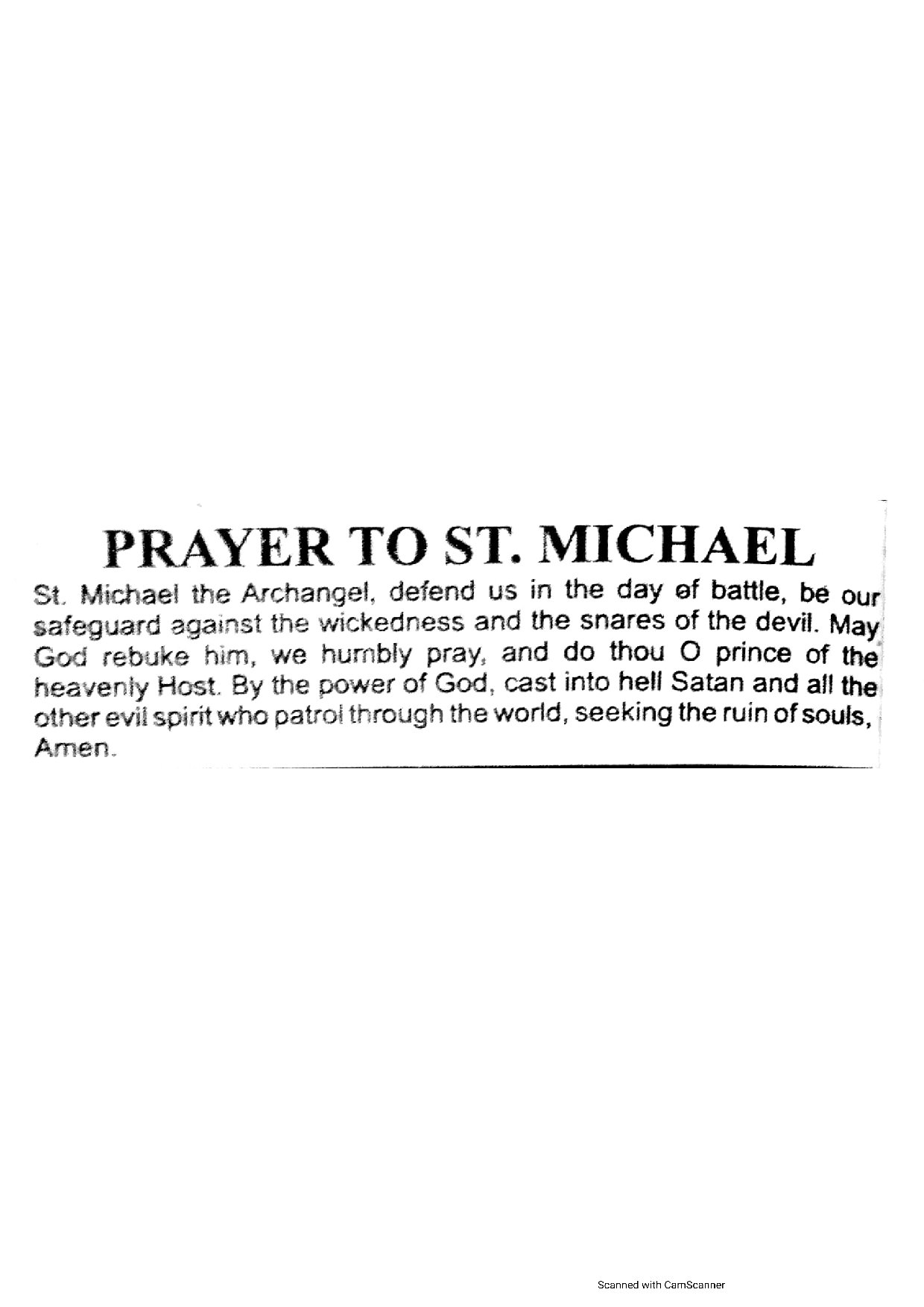 Prayer To St Michael (anthem) ~ A.u. Oramasionwu
