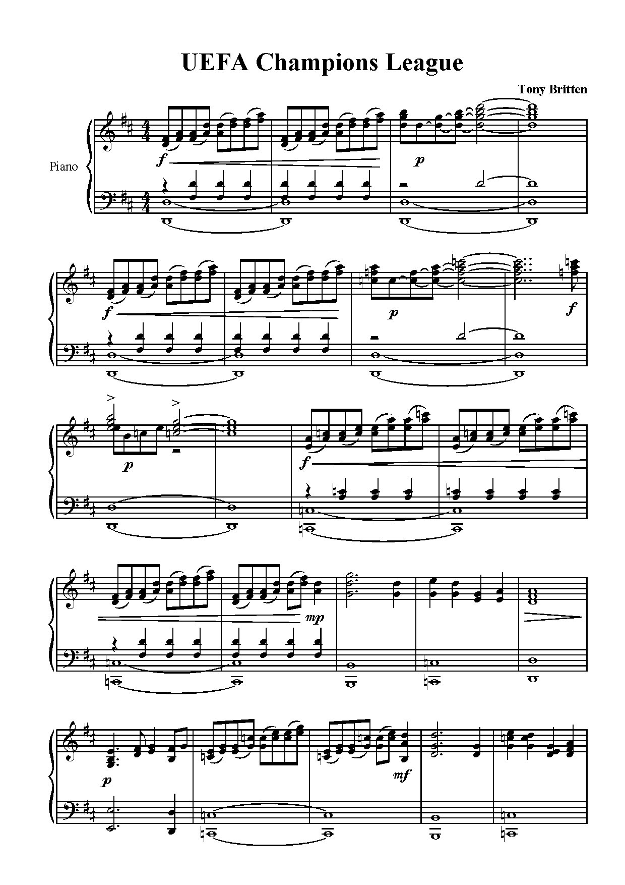 Uefa-champions-league - Download Choir Script PDF