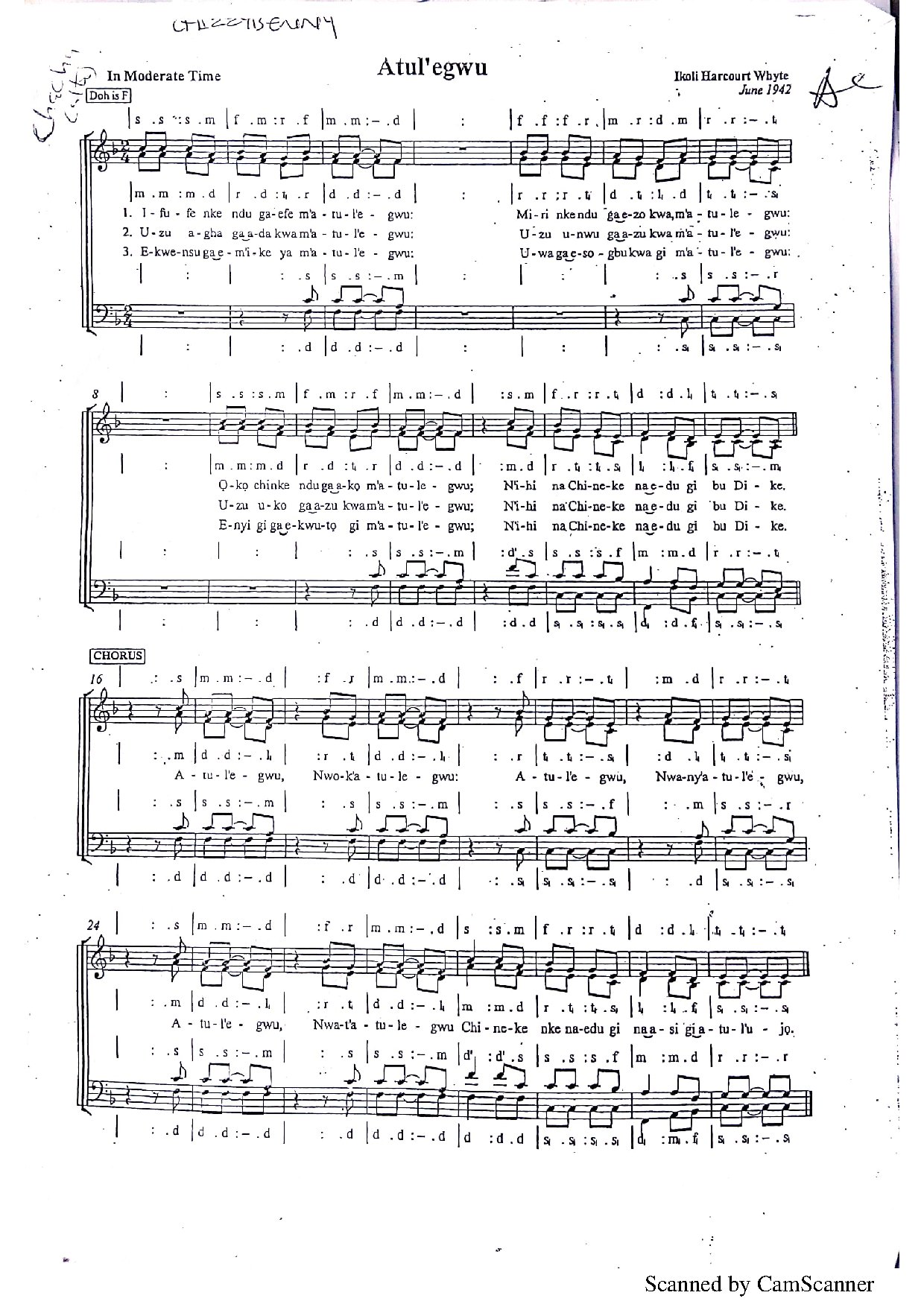 Atul Egwu - Download Choir Script PDF