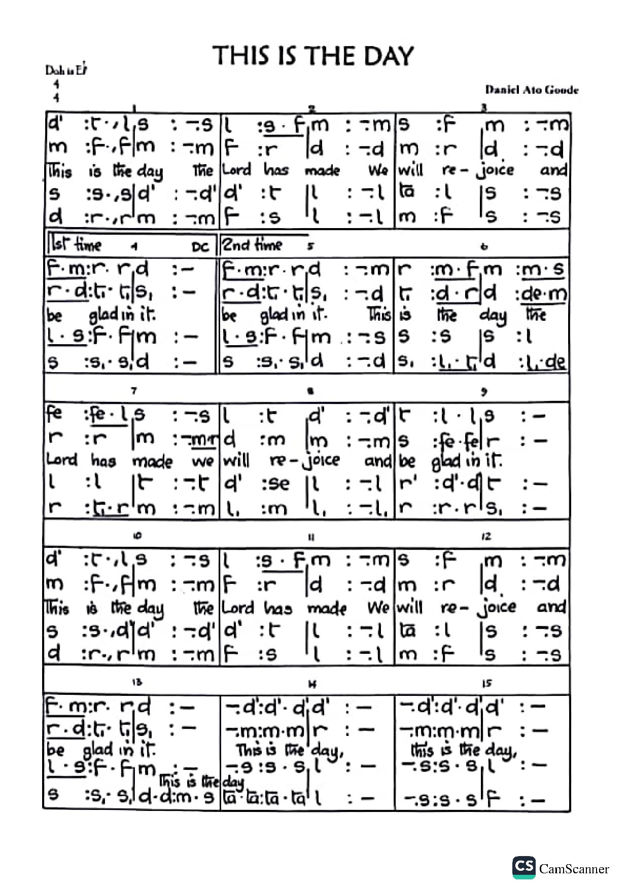 This Is The Day James Varrick Armah - Download Choir Script PDF