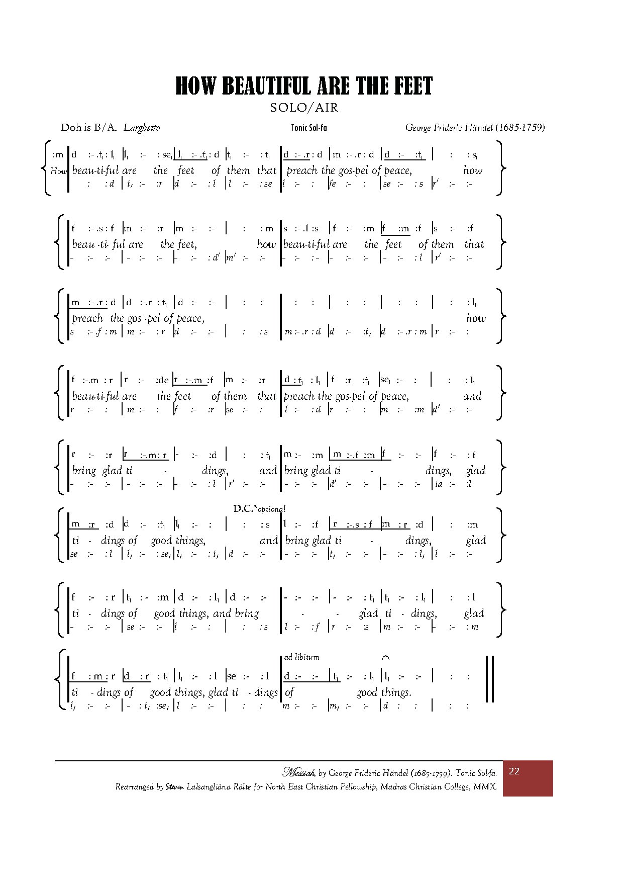 How-beautiful-are-the-feet - Download Choir Script PDF