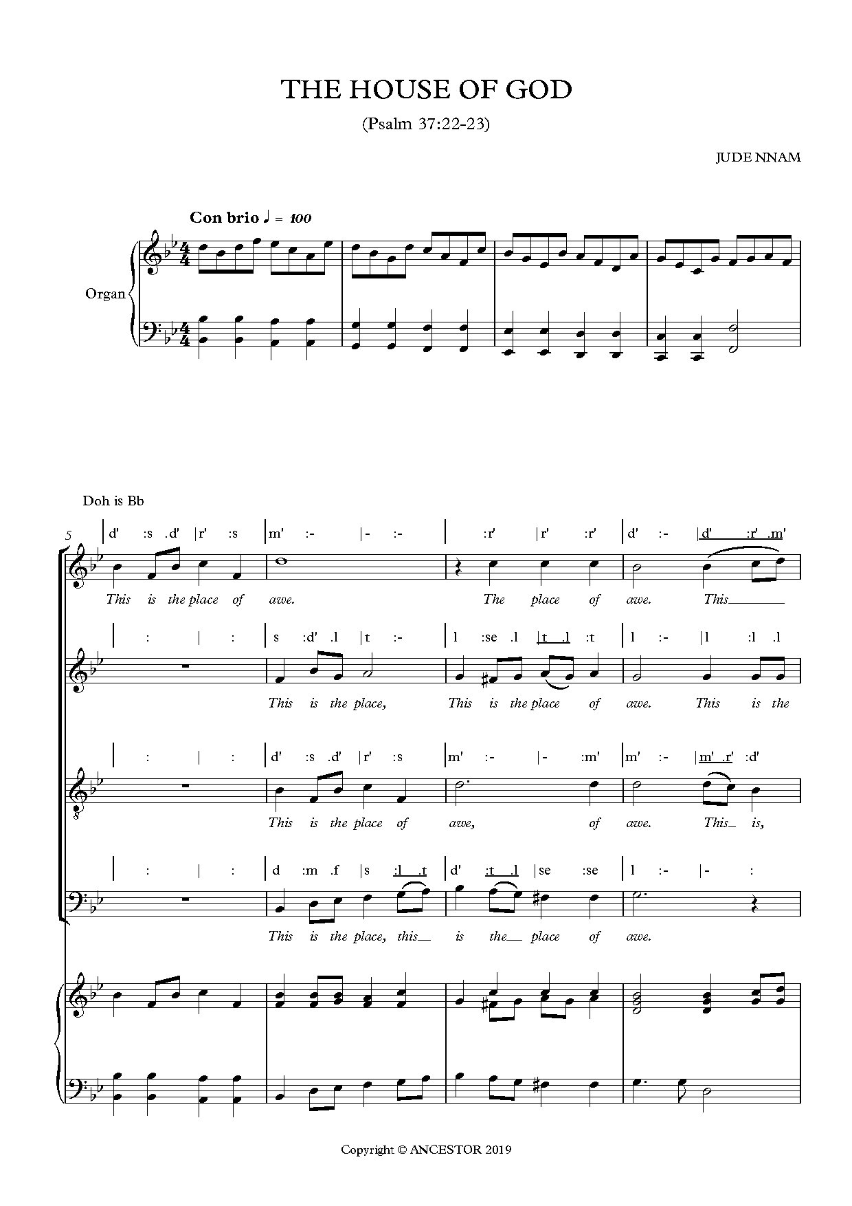 The House Of God - Download Choir Script PDF