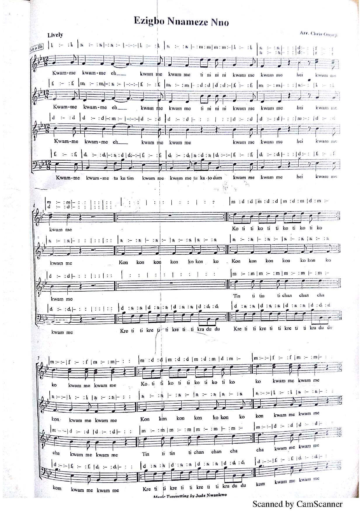 Kwame Kwame - Download Choir Script PDF