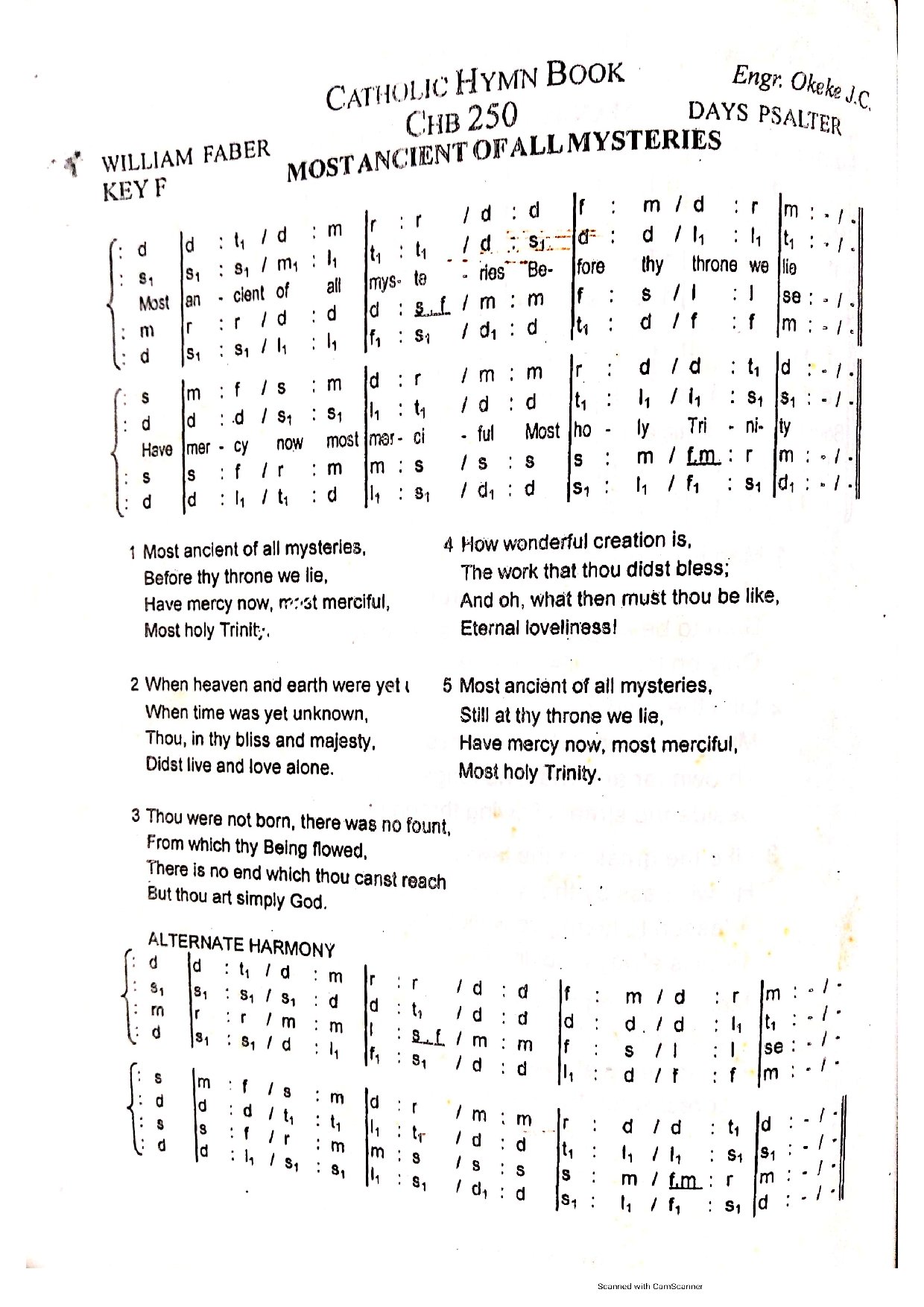 Most Ancient Of All Mysteries Chb 250 - Download Choir Script PDF