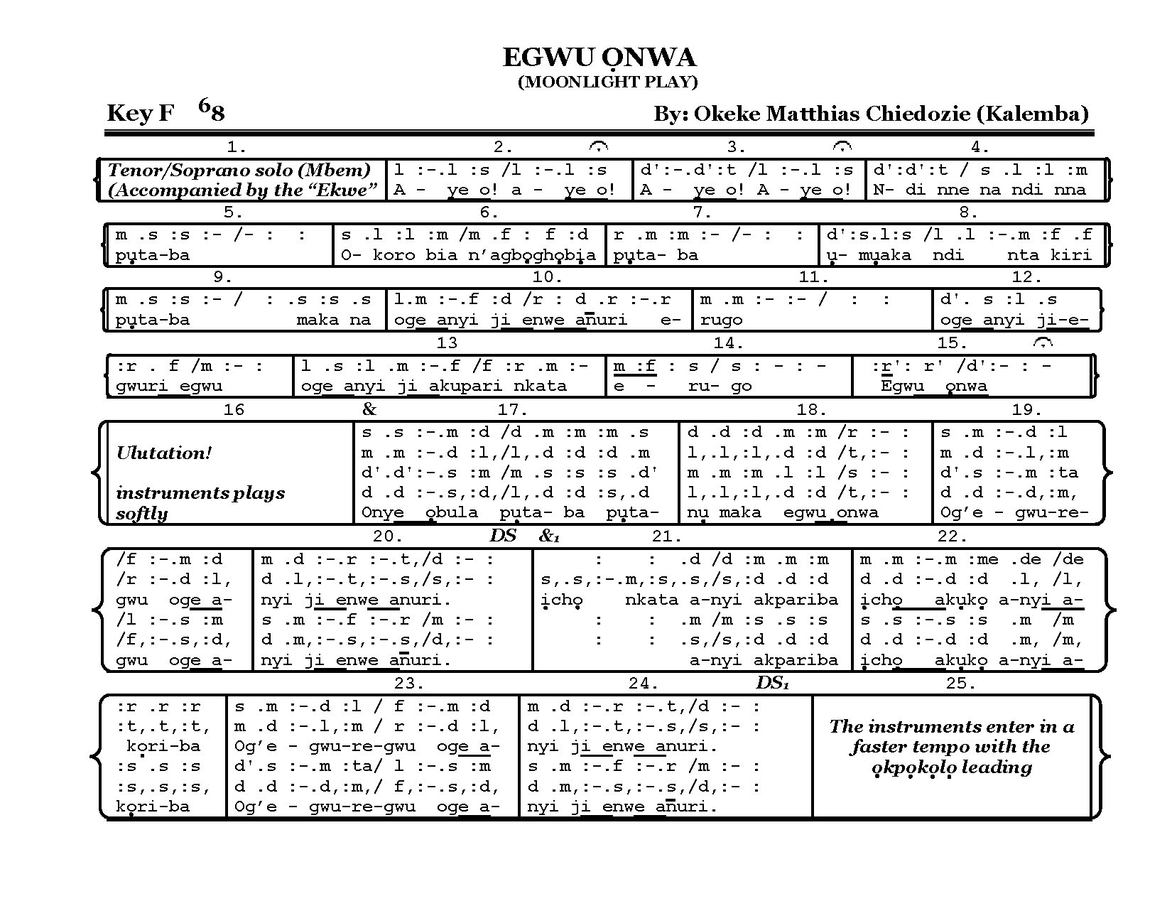 (Folk) Egwu Onwa By Kalemba