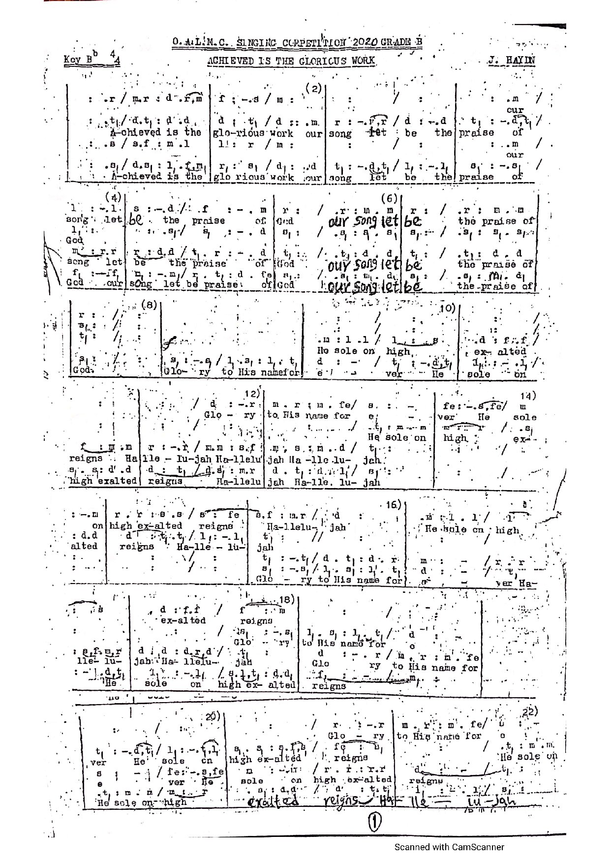 Group B Competition Compilation (st Michael S Choir) - Download Choir Script PDF