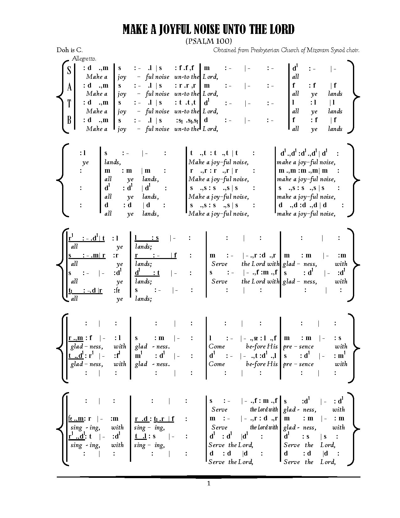 Make-a-joyful-noise - Download Choir Script PDF