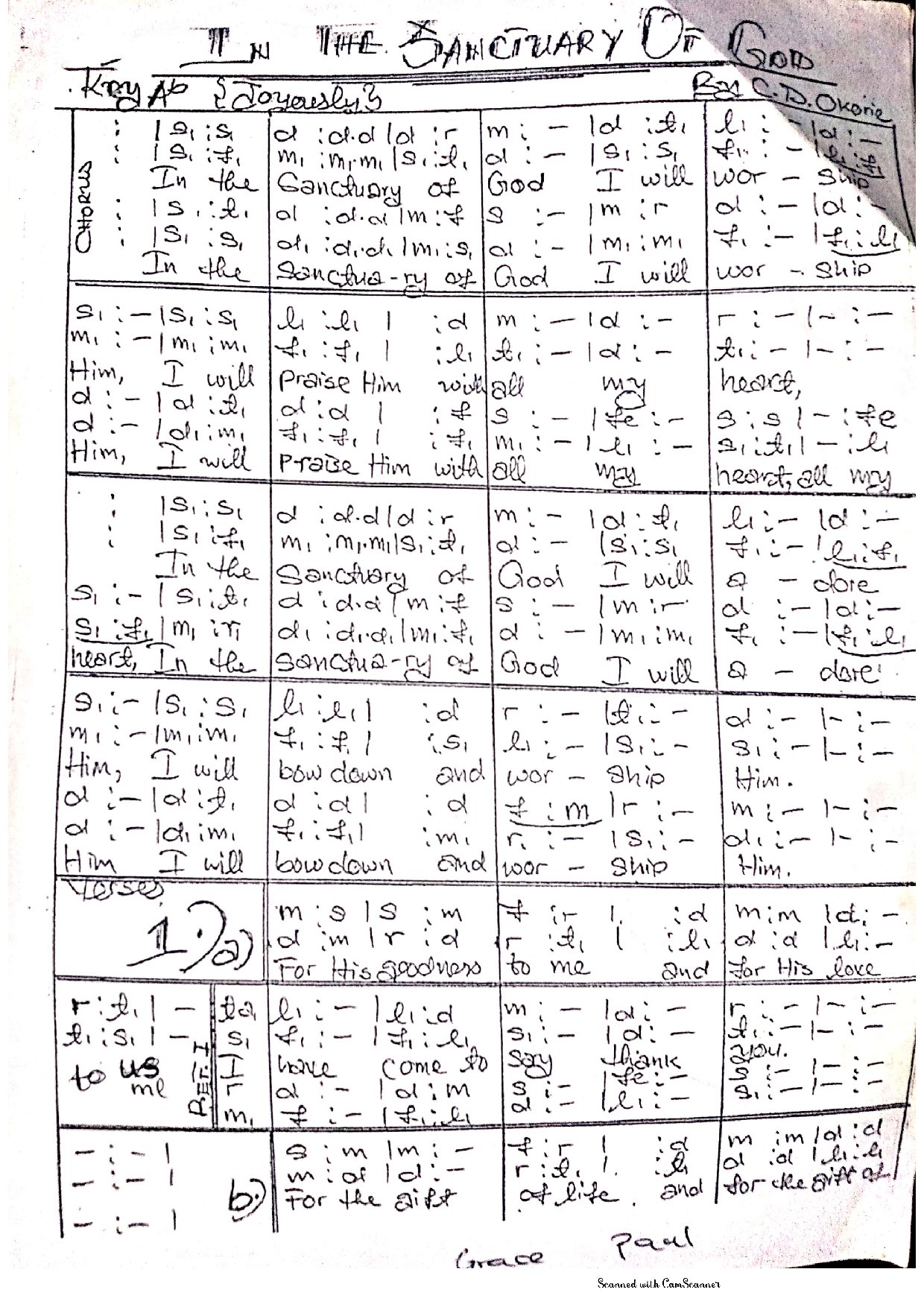 In The Santury - Download Choir Script PDF
