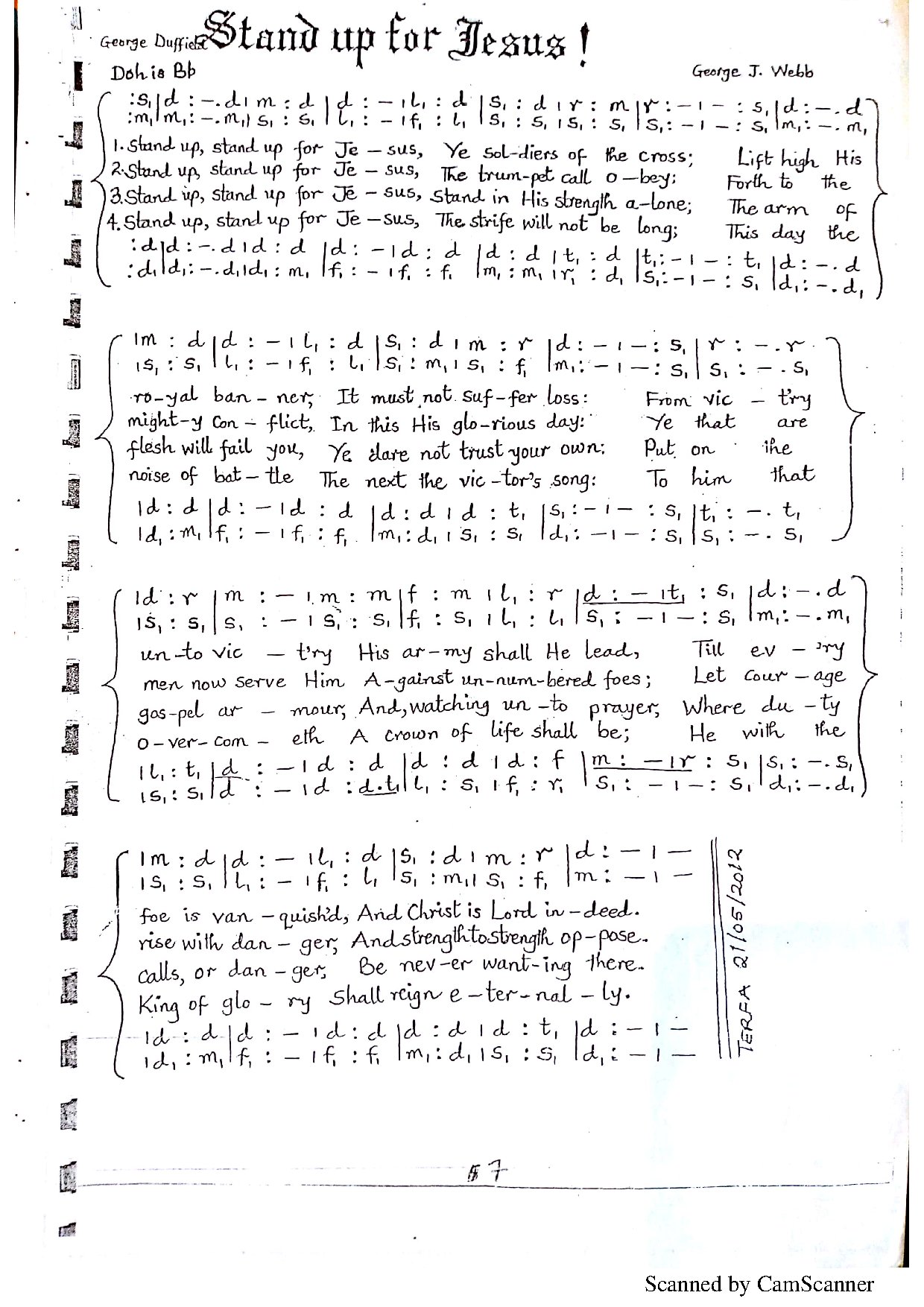 Stand Up For Jesus - Download Choir Script PDF