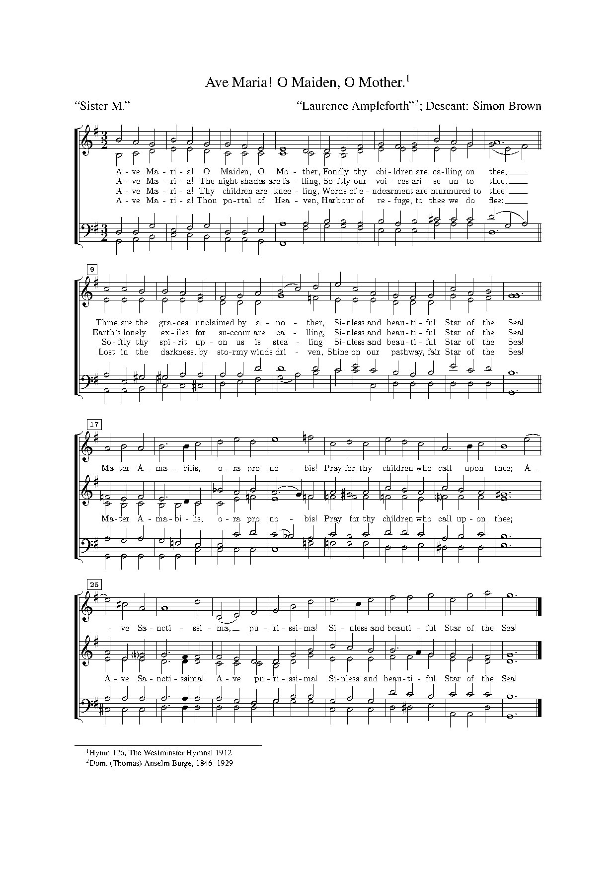 Ave Maria, O Maiden, O Mother