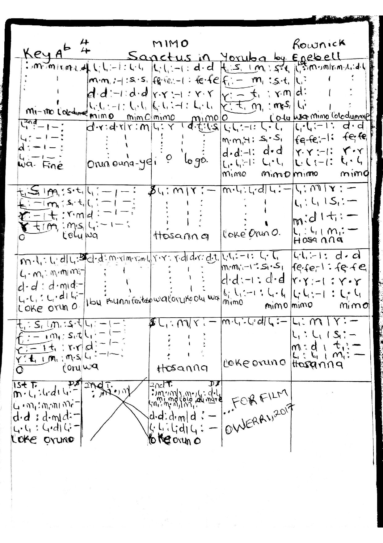Mimo With Solo- - Download Choir Script PDF