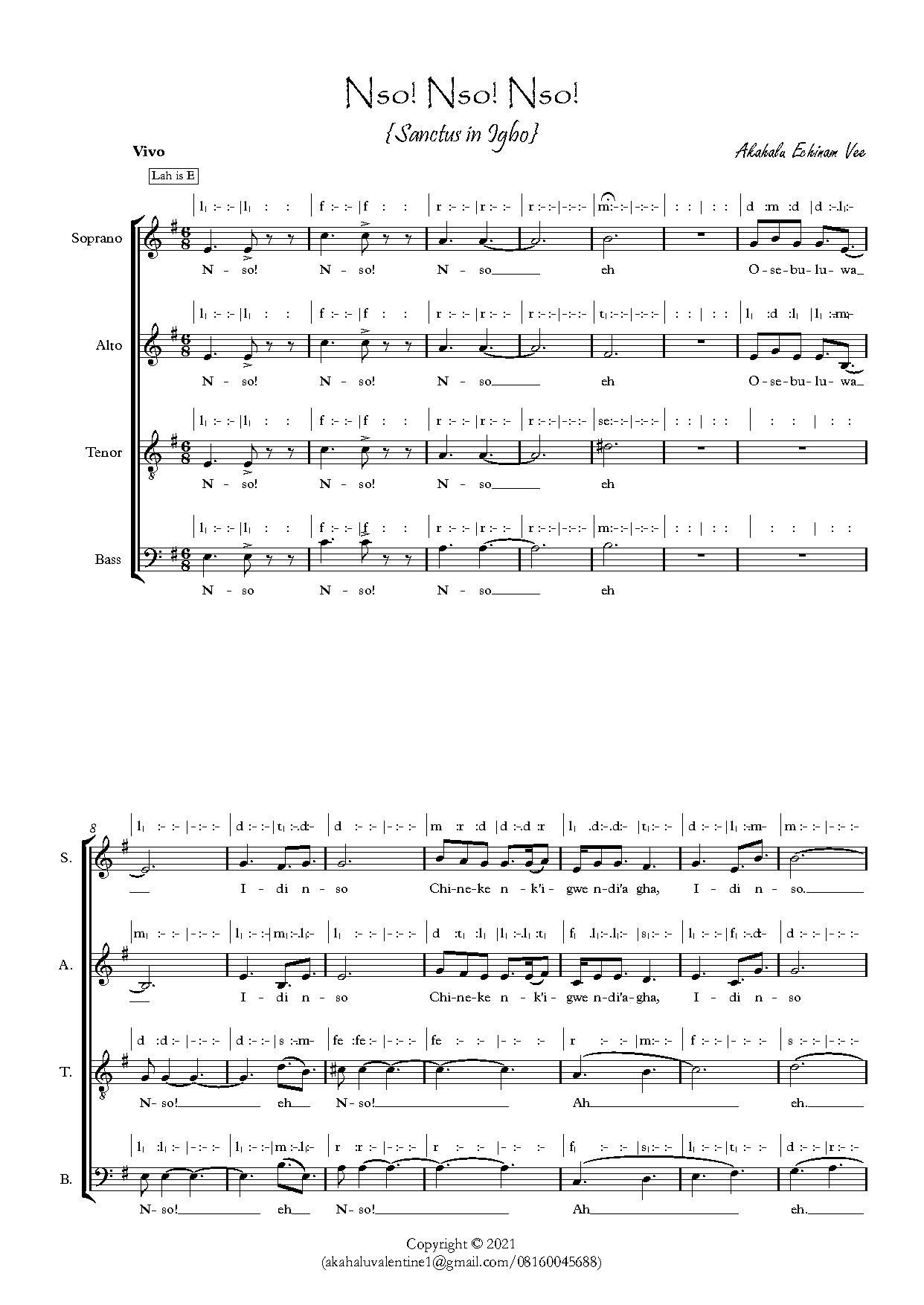 Nso! Nso!! Nso!!! - Download Choir Script PDF