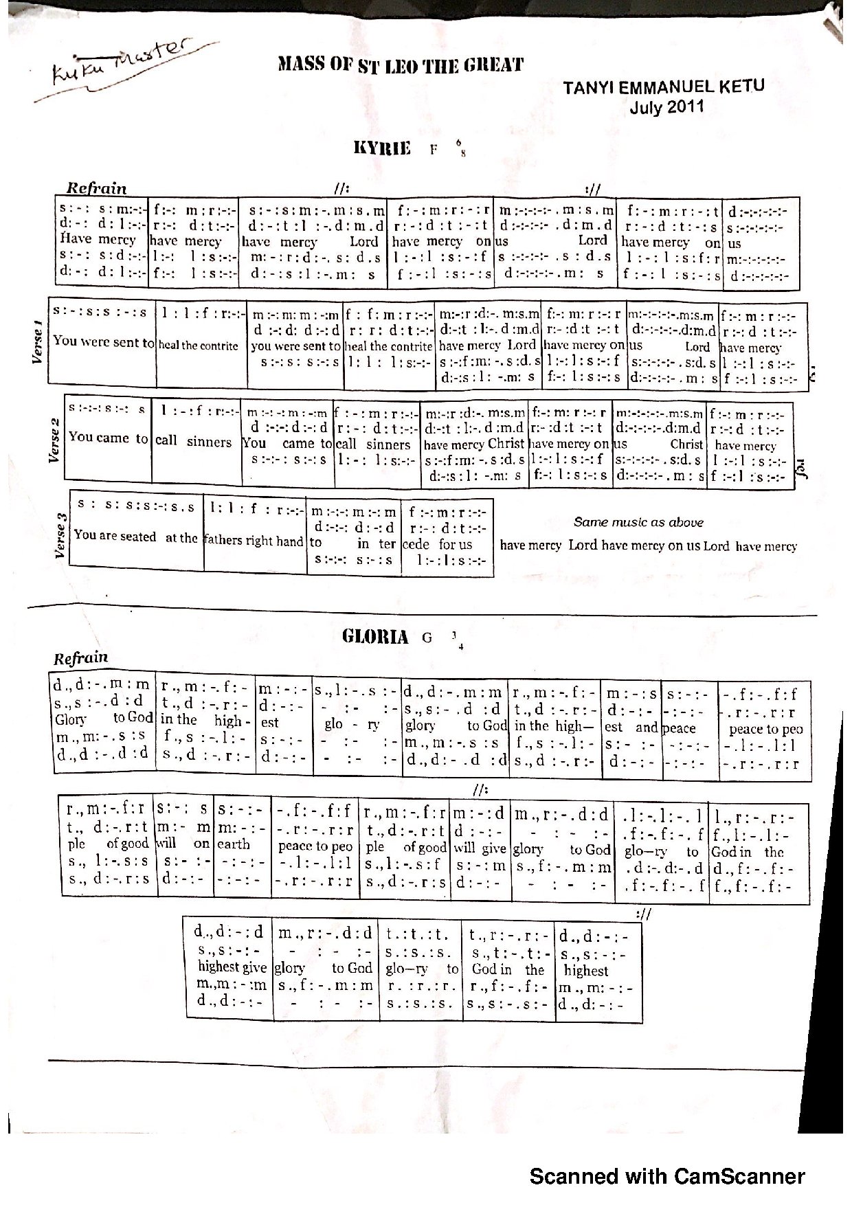 Mass Of St Leo The Great - Download Choir Script PDF