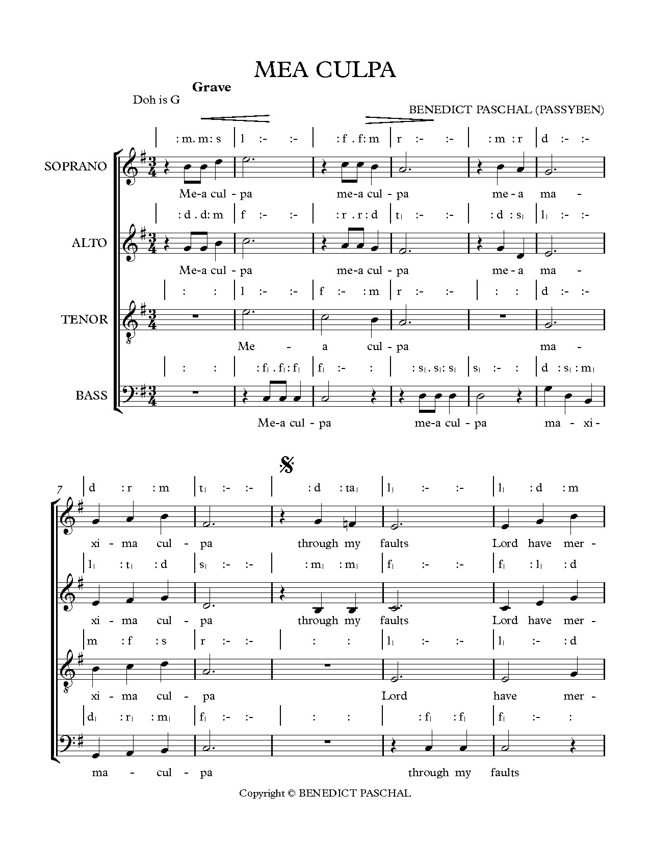 Mea Culpa - Download Choir Script PDF