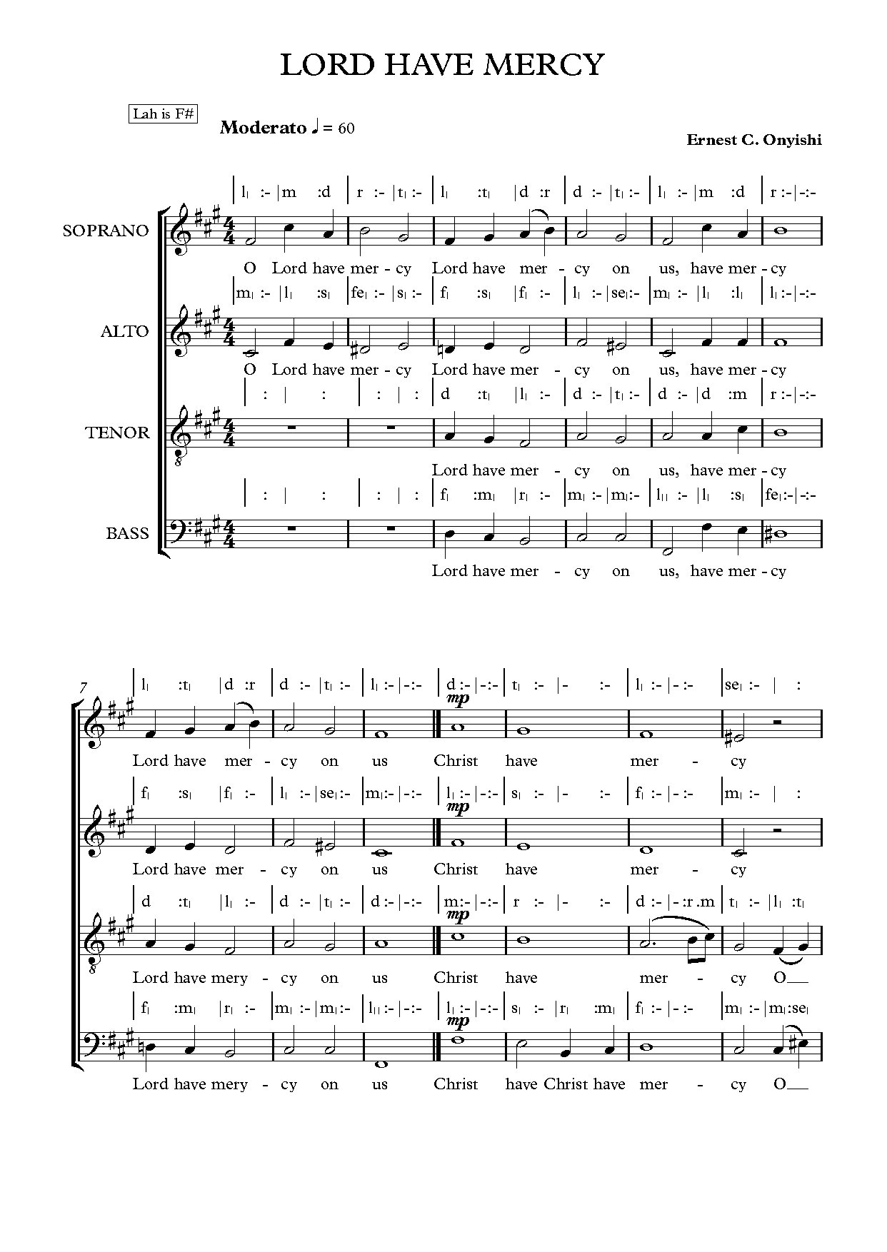 E. Lord Have Mercy - Ernesto Chizzy - Download Choir Script PDF