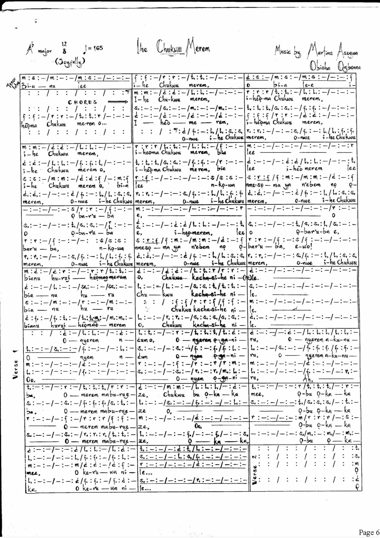 Ihe Chukwu Mere M - Download Choir Script PDF