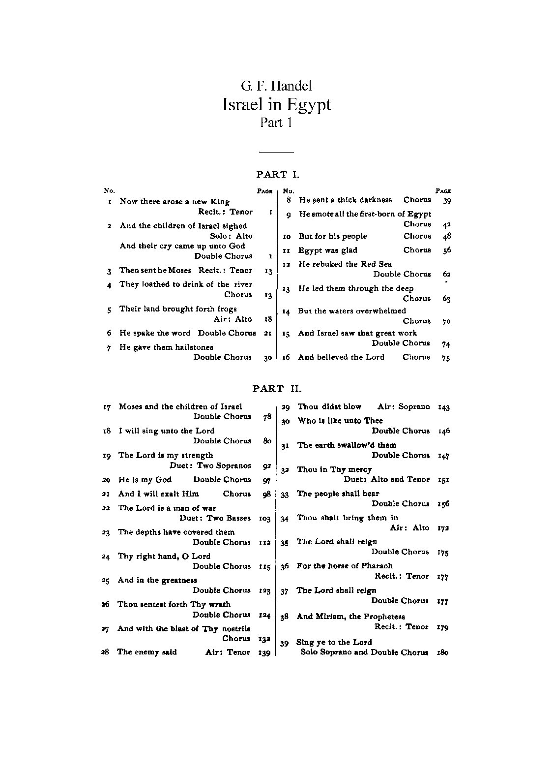 Israel In Egypt--handel - Download Choir Script PDF