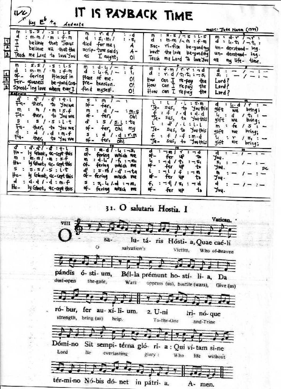 Itspaybacktime - Download Choir Script PDF