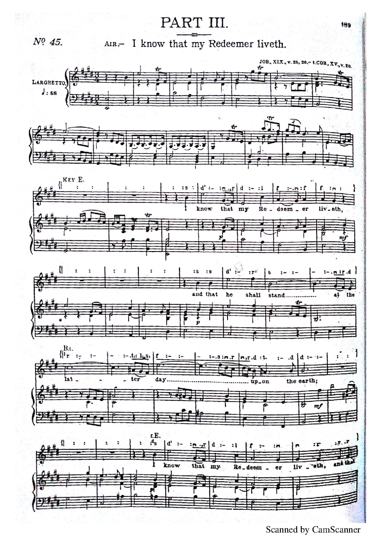 I Know That My Redeemer Liveth - G.f Handel - Download Choir Script PDF