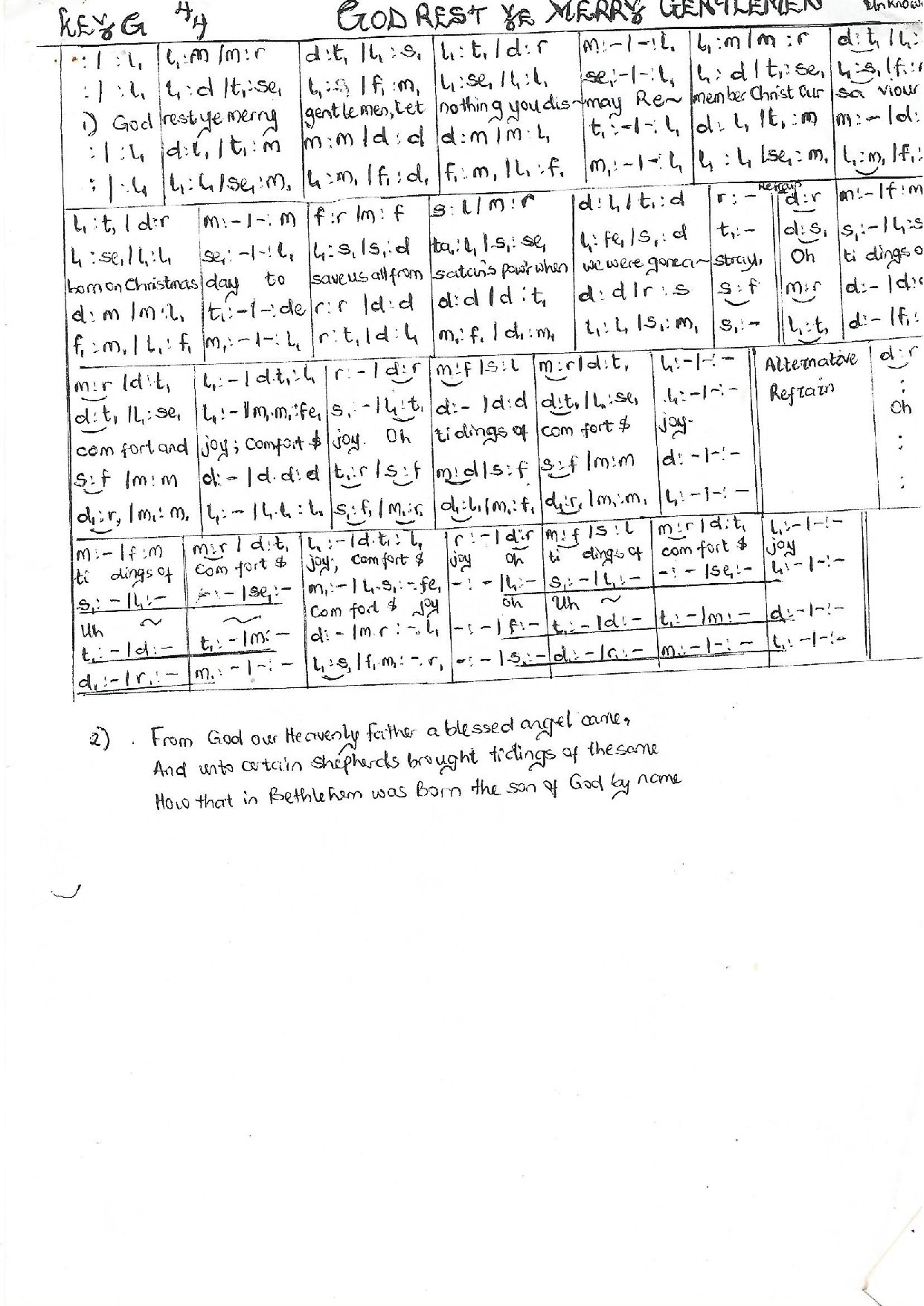 God Rest Ye Merry Gentlemen - Download Choir Script PDF