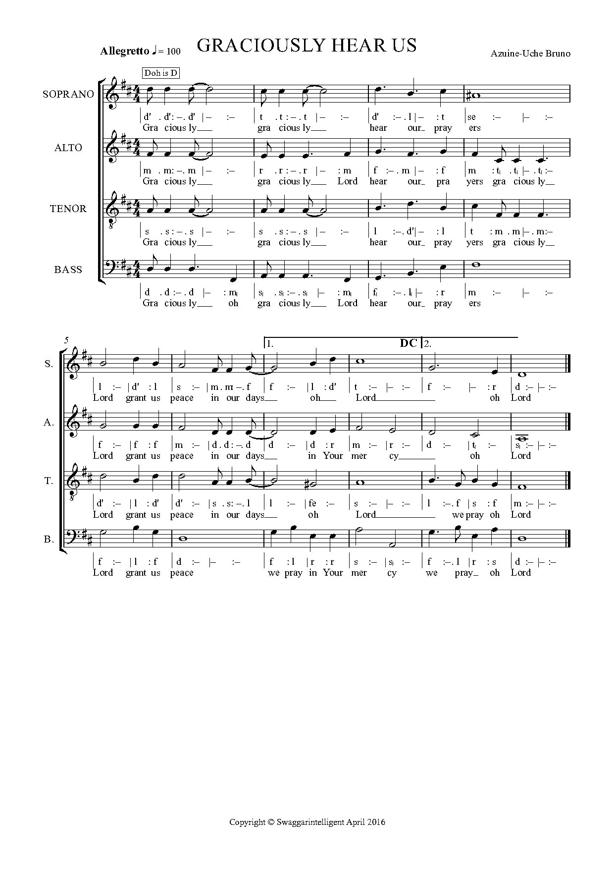 Graciously Hear Us - Download Choir Script PDF