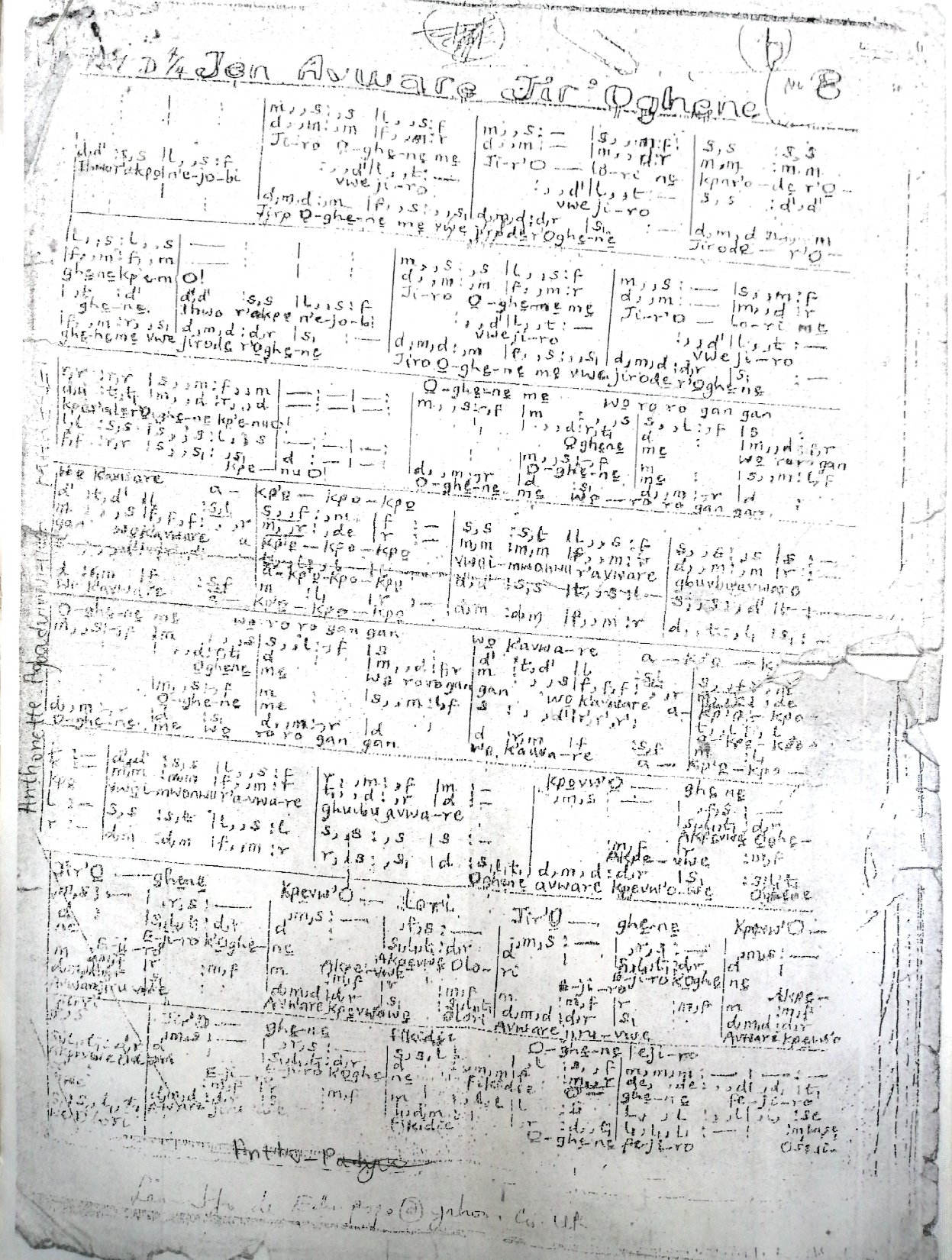 Jan Avwanre Jir Oghene - Download Choir Script PDF