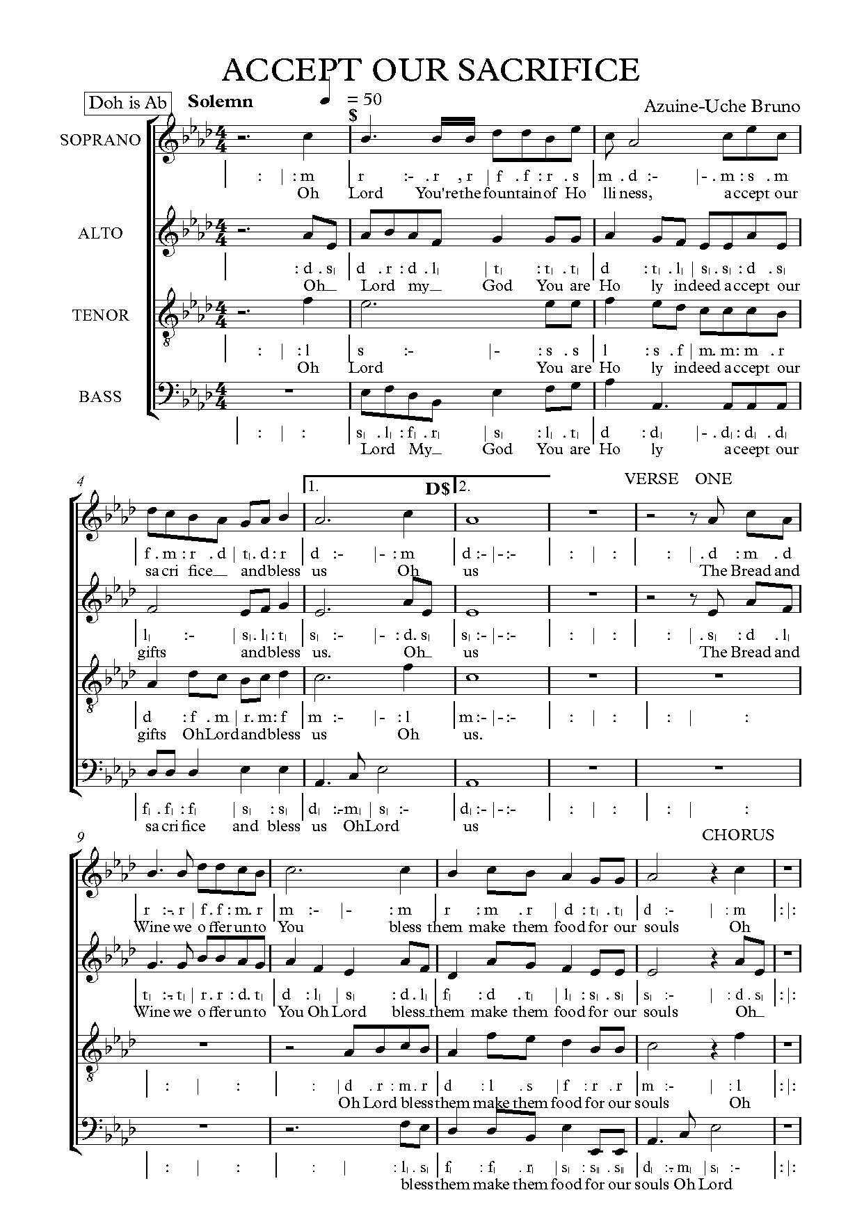 Accept Our Sacrifice - Download Choir Script PDF