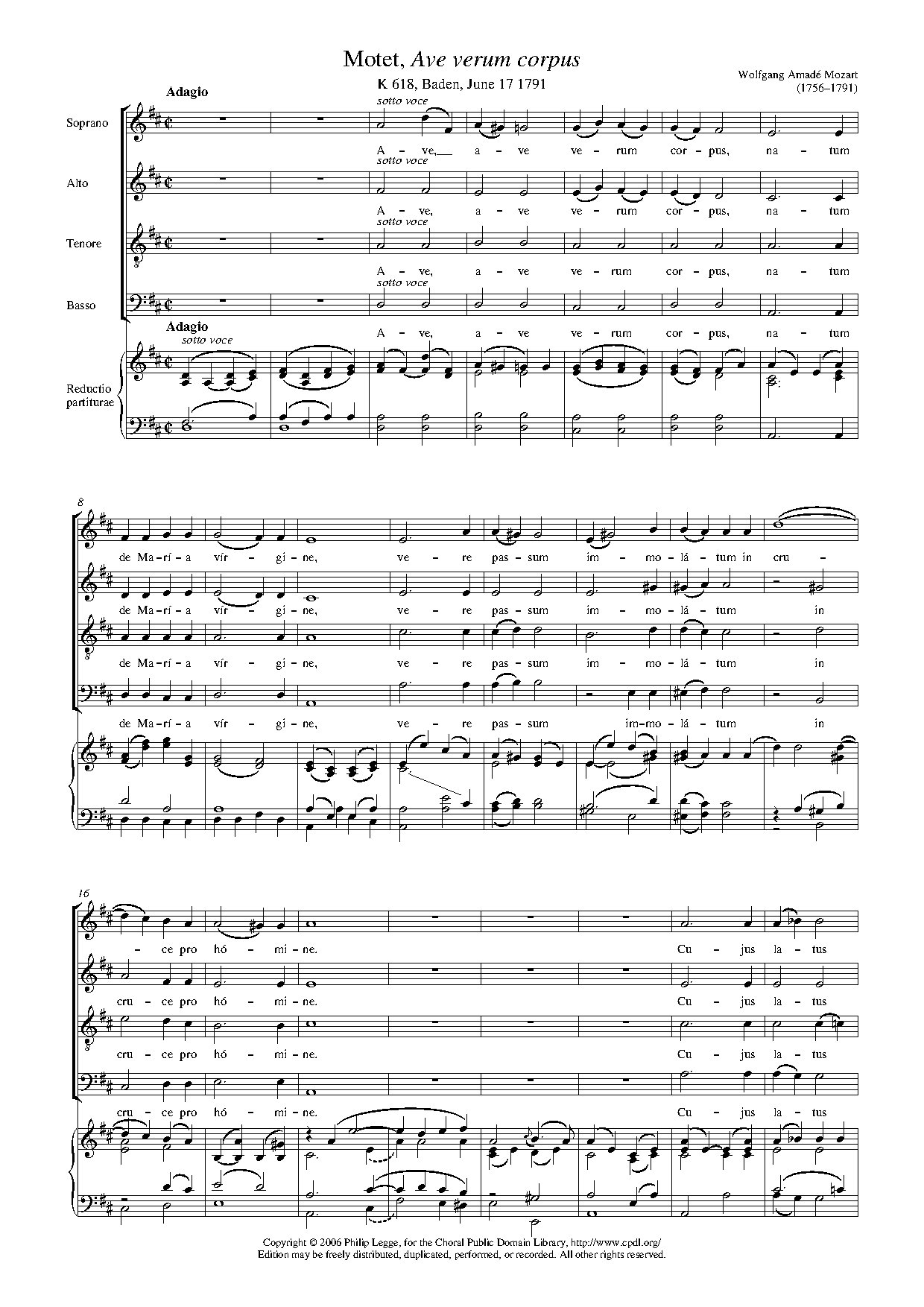 Ave Verum - Download Choir Script PDF